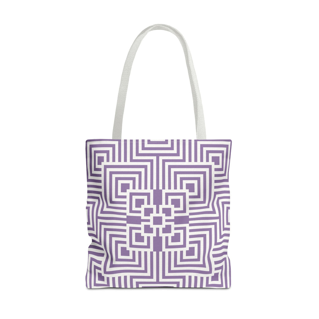 Geometric Pattern Tote Bag - Stylish Reusable Shopping Bag, Eco-Friendly Gift, Fashion Accessory, Purple Art Design, Everyday Use