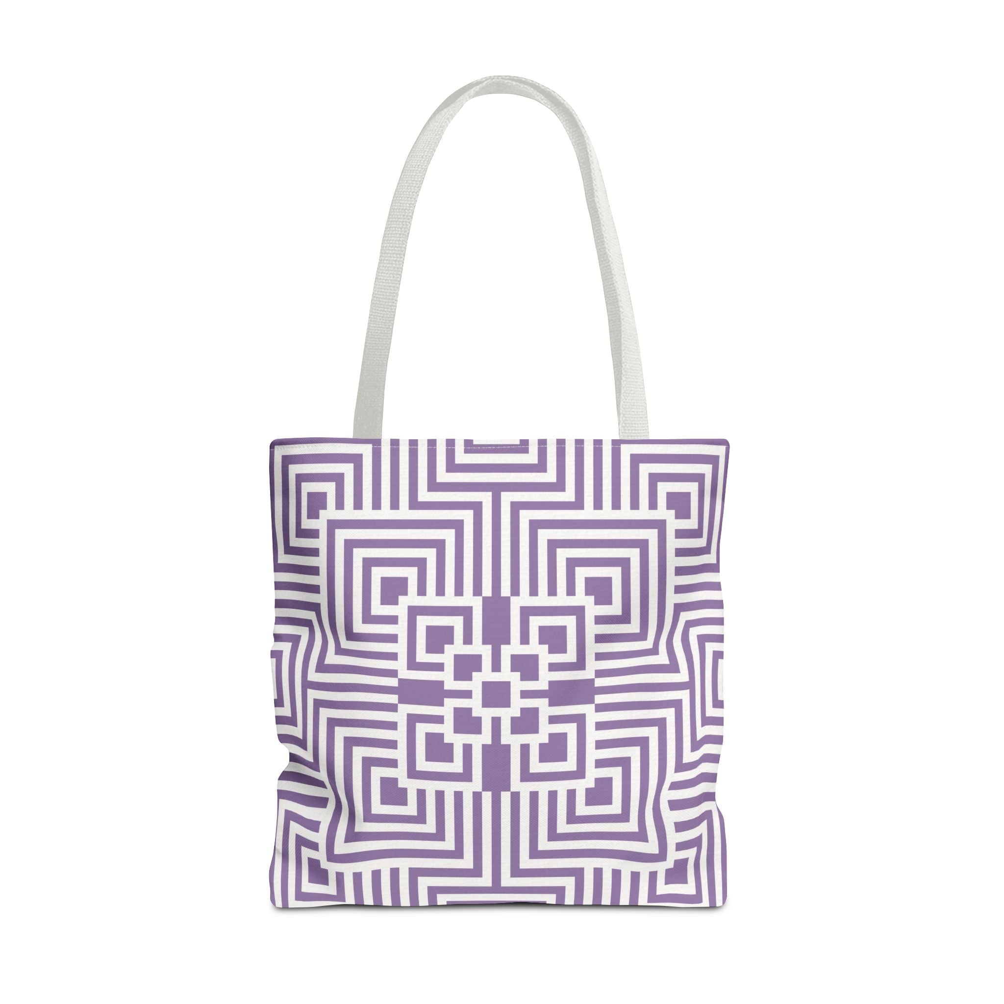 Geometric Pattern Tote Bag - Stylish Reusable Shopping Bag, Eco-Friendly Gift, Fashion Accessory, Purple Art Design, Everyday Use