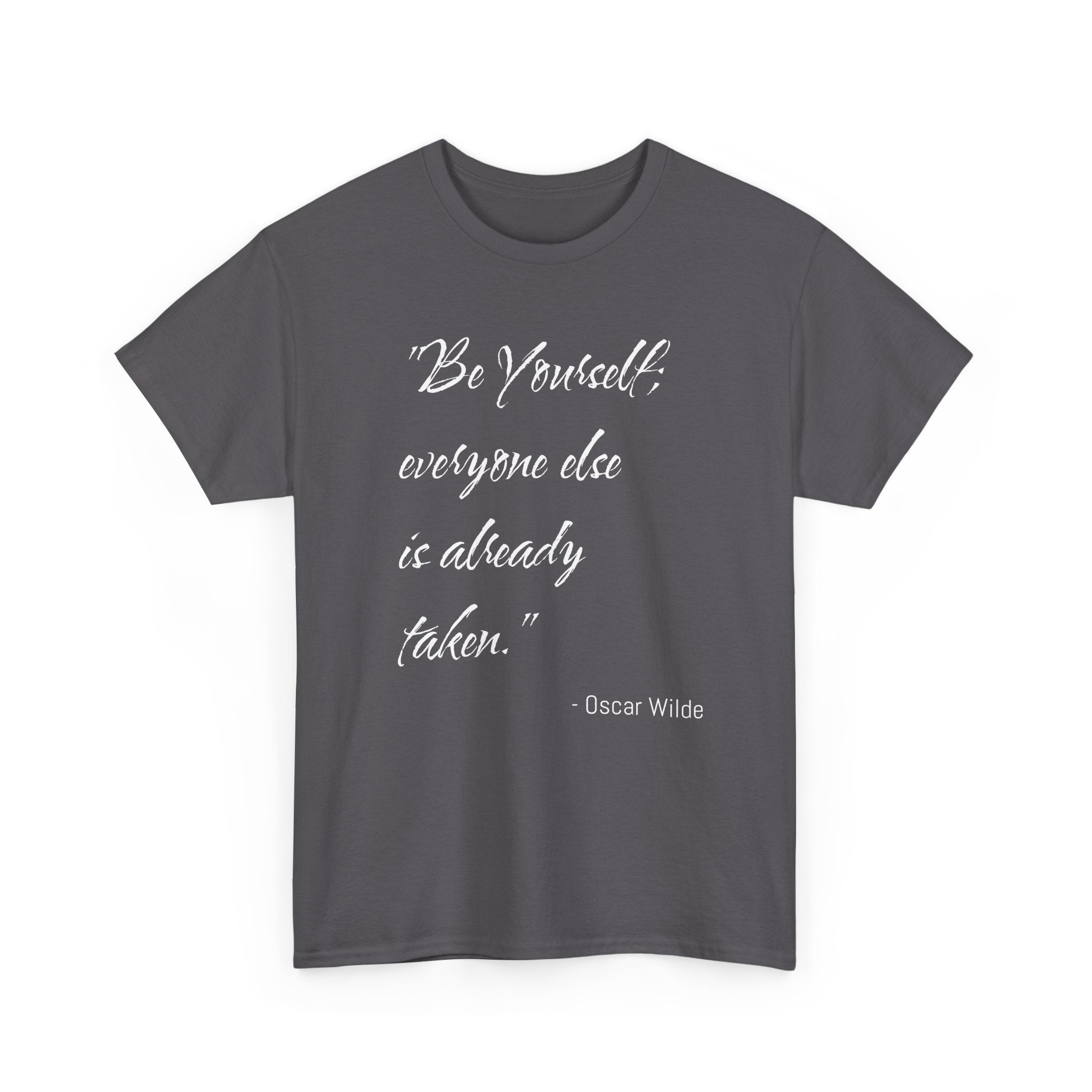Inspirational Quote Tee: 'Be Yourself' Unisex Heavy Cotton Shirt, Motivational Gift for Friends, Casual Wear, Birthday Apparel