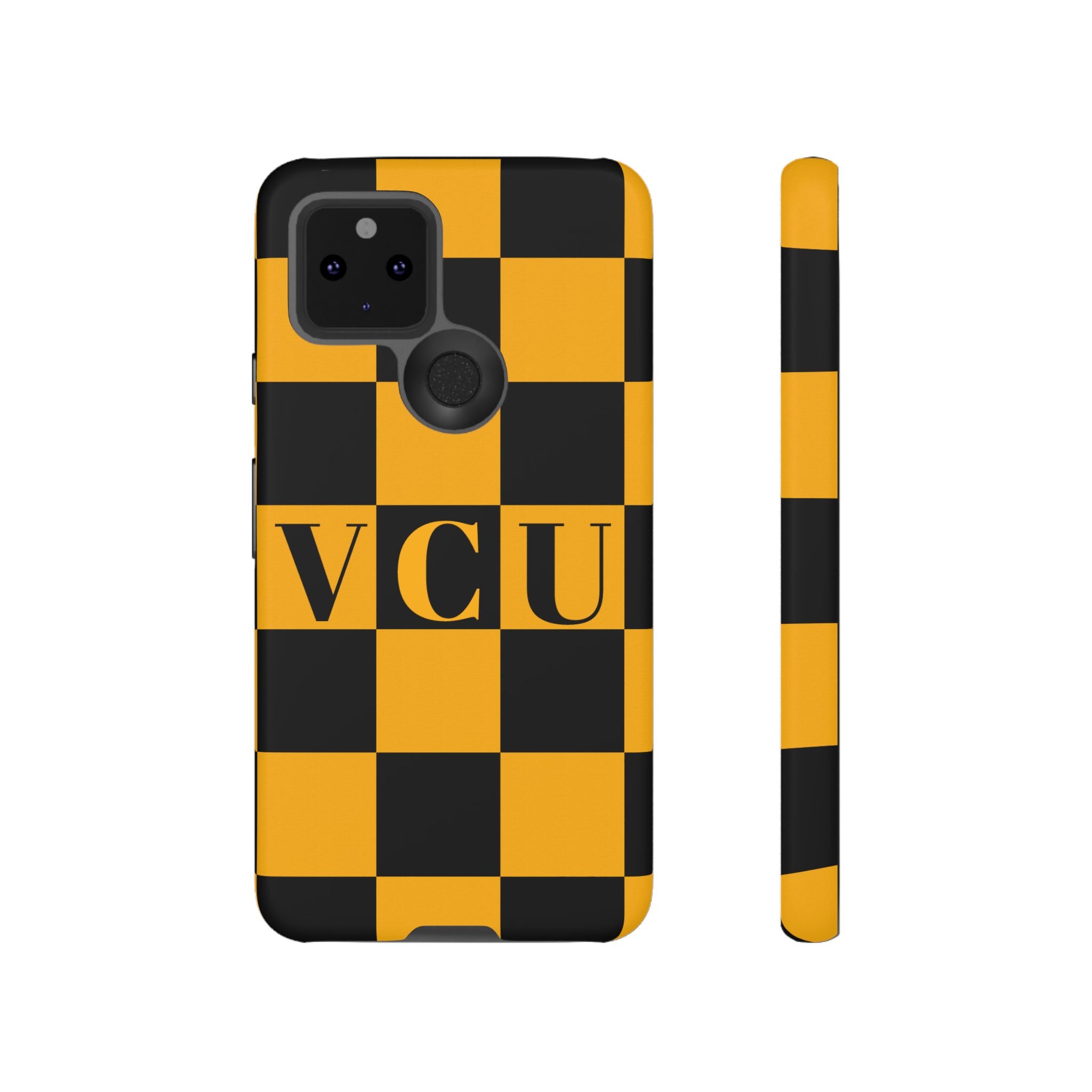 VCU Checkered Phone Case, Tough Cases for VCU Fans, College Student Gear, Sports Team Accessory, Unique Gift Idea
