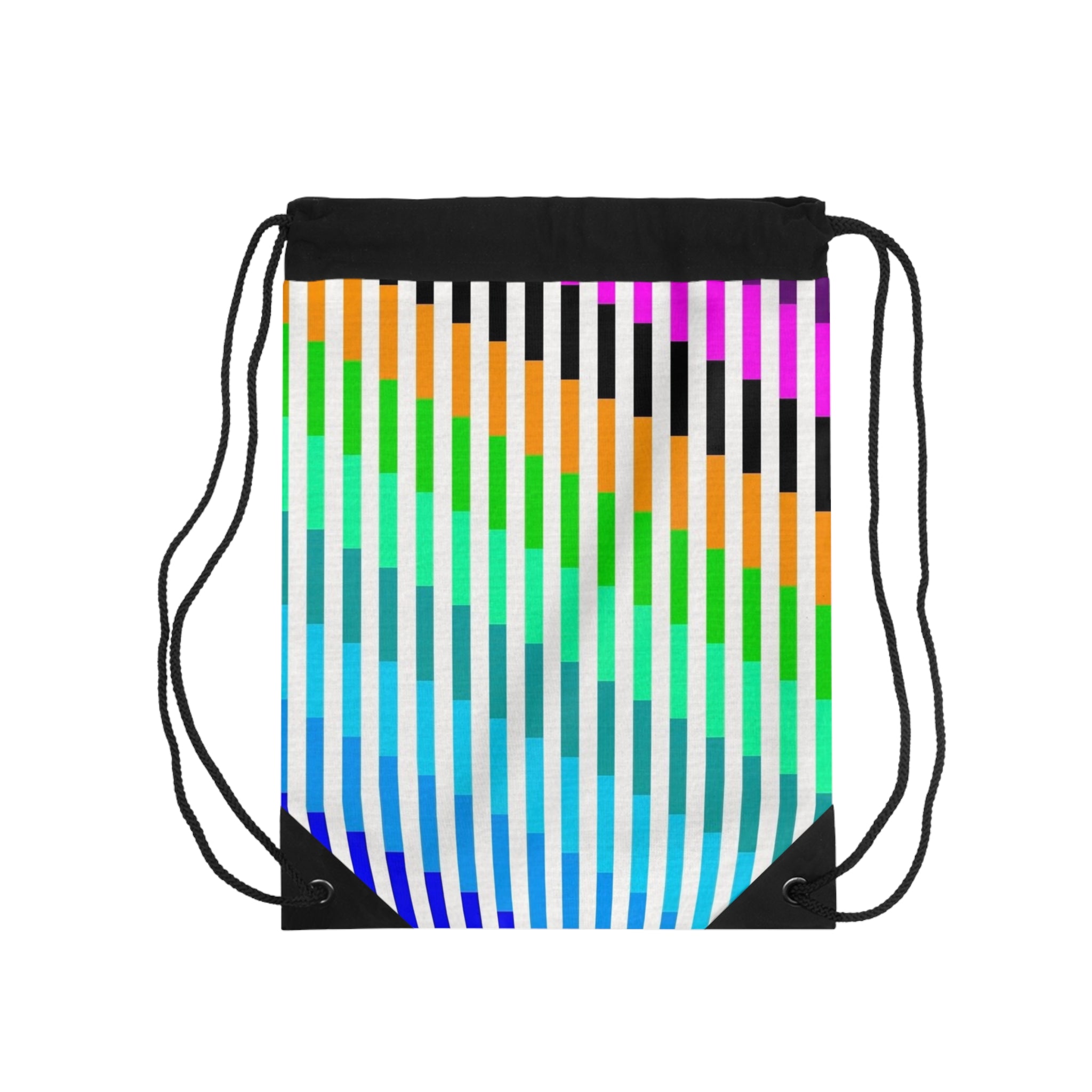 Colorful Geometric Drawstring Bag - Stylish Gym, Travel, Sports, or Everyday Use Tote, Perfect for Gifts