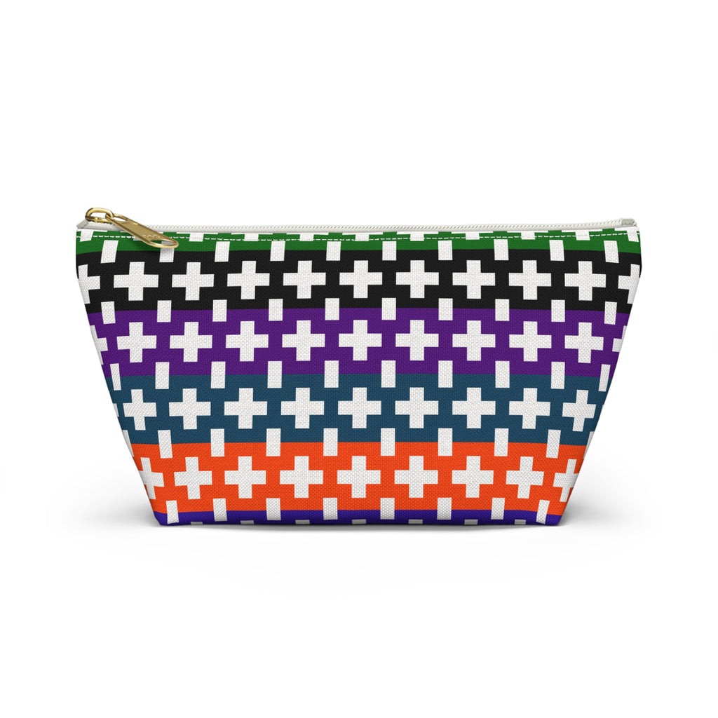 Colorful Geometric Accessory Pouch, Cosmetic Bag, Travel Organizer, Pencil Case, Gifts for Her, Bright Pattern