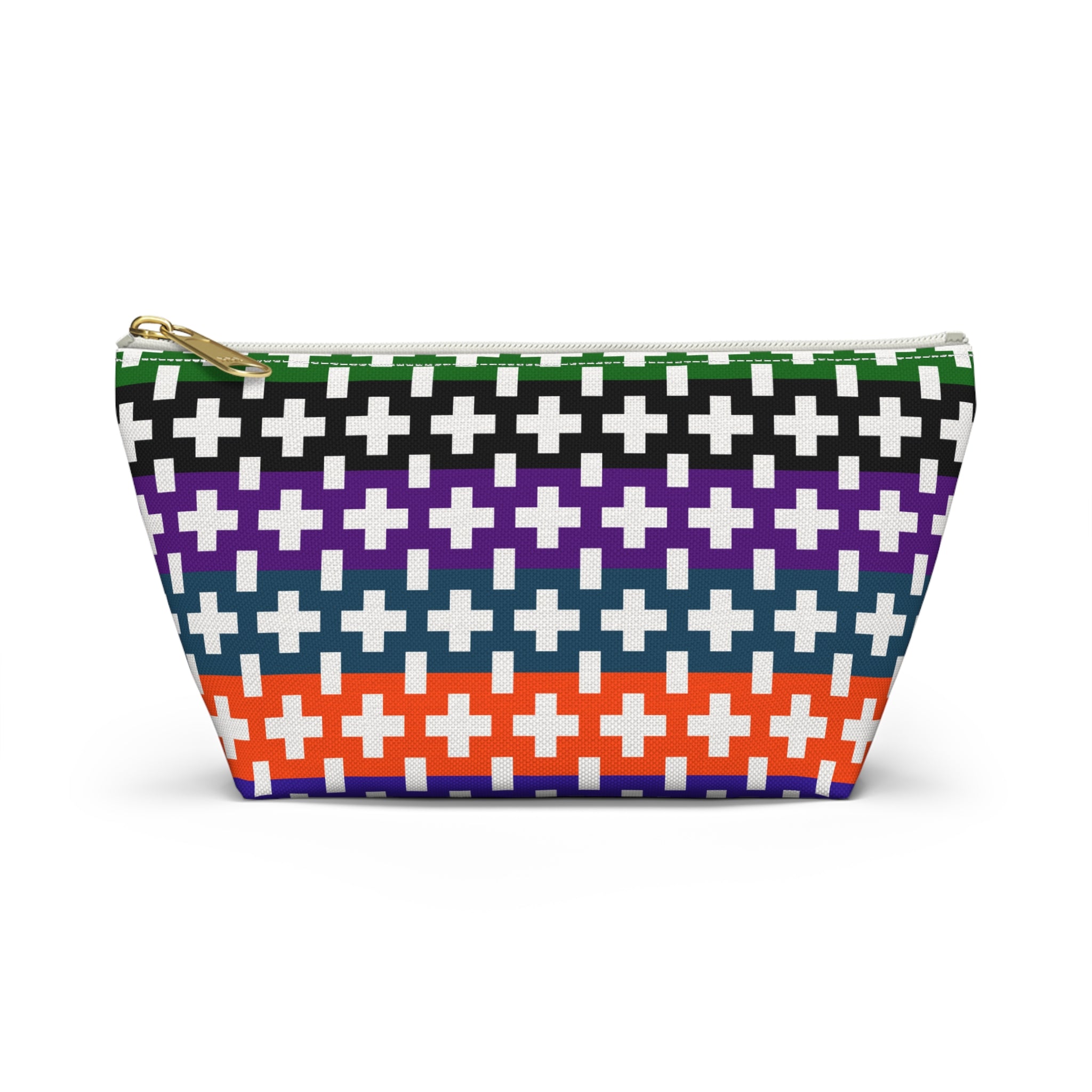 Colorful Geometric Accessory Pouch, Cosmetic Bag, Travel Organizer, Pencil Case, Gifts for Her, Bright Pattern