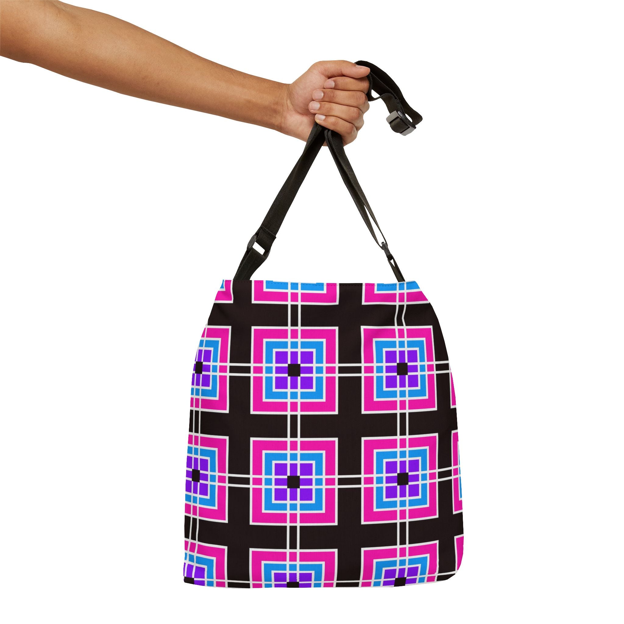 Colorful Geometric Adjustable Tote Bag, Stylish Handbag for Everyday Use, Shopping Bag, Casual Tote, Unique Gift Idea