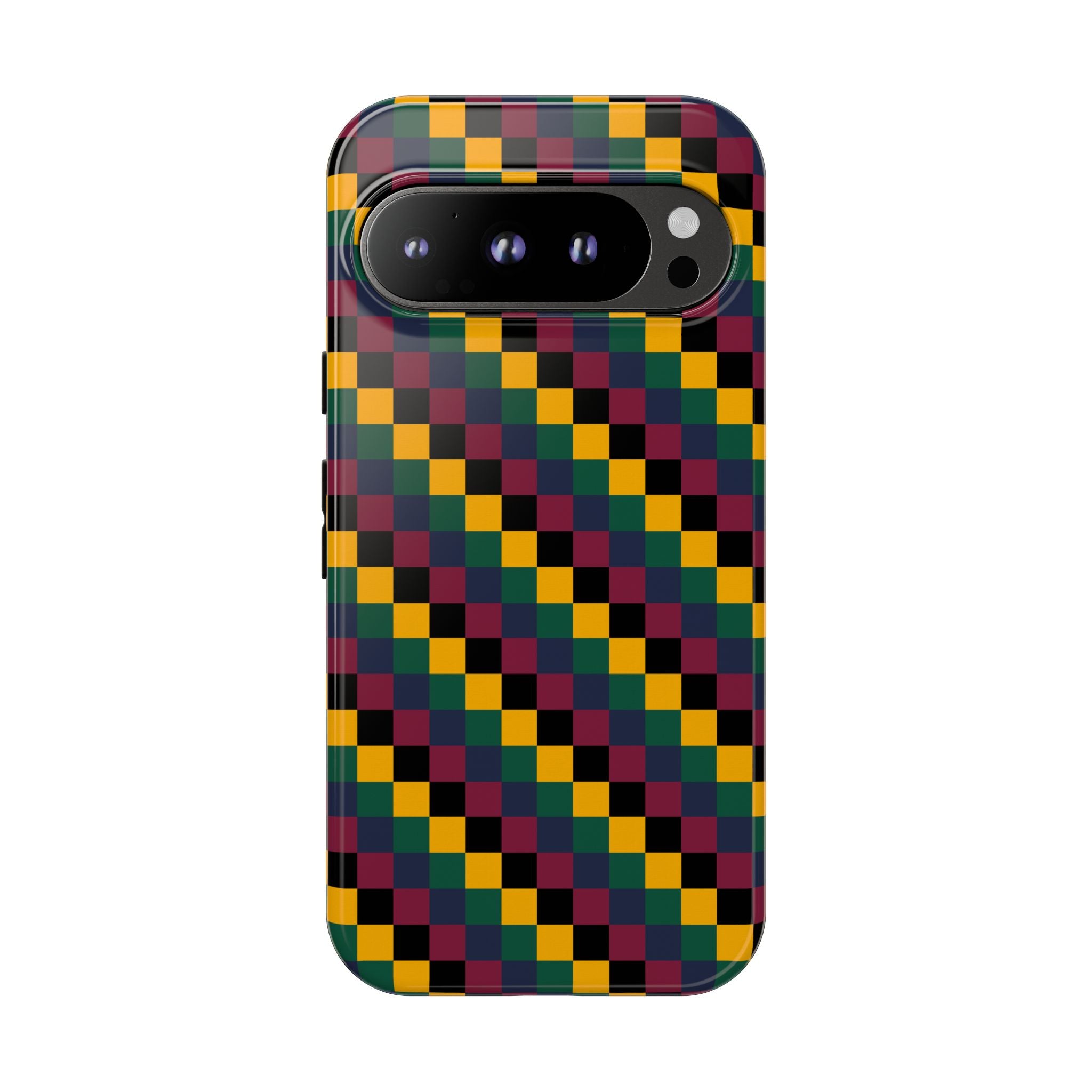 Colorful Checkered Phone Case, Tough Phone Cover, Unique Phone Accessory, Geometric Design, Gift for Tech Lovers, Stylish Protection