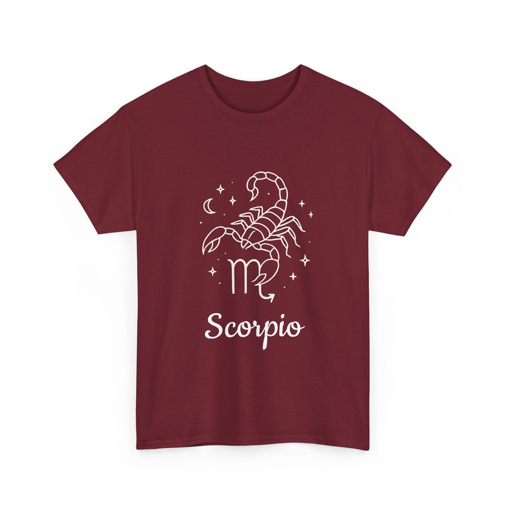 Scorpio Zodiac T-Shirt, Astrology Tee, Horoscope Gift, Casual Wear, Birthday Apparel, Unisex Heavy Cotton Tee