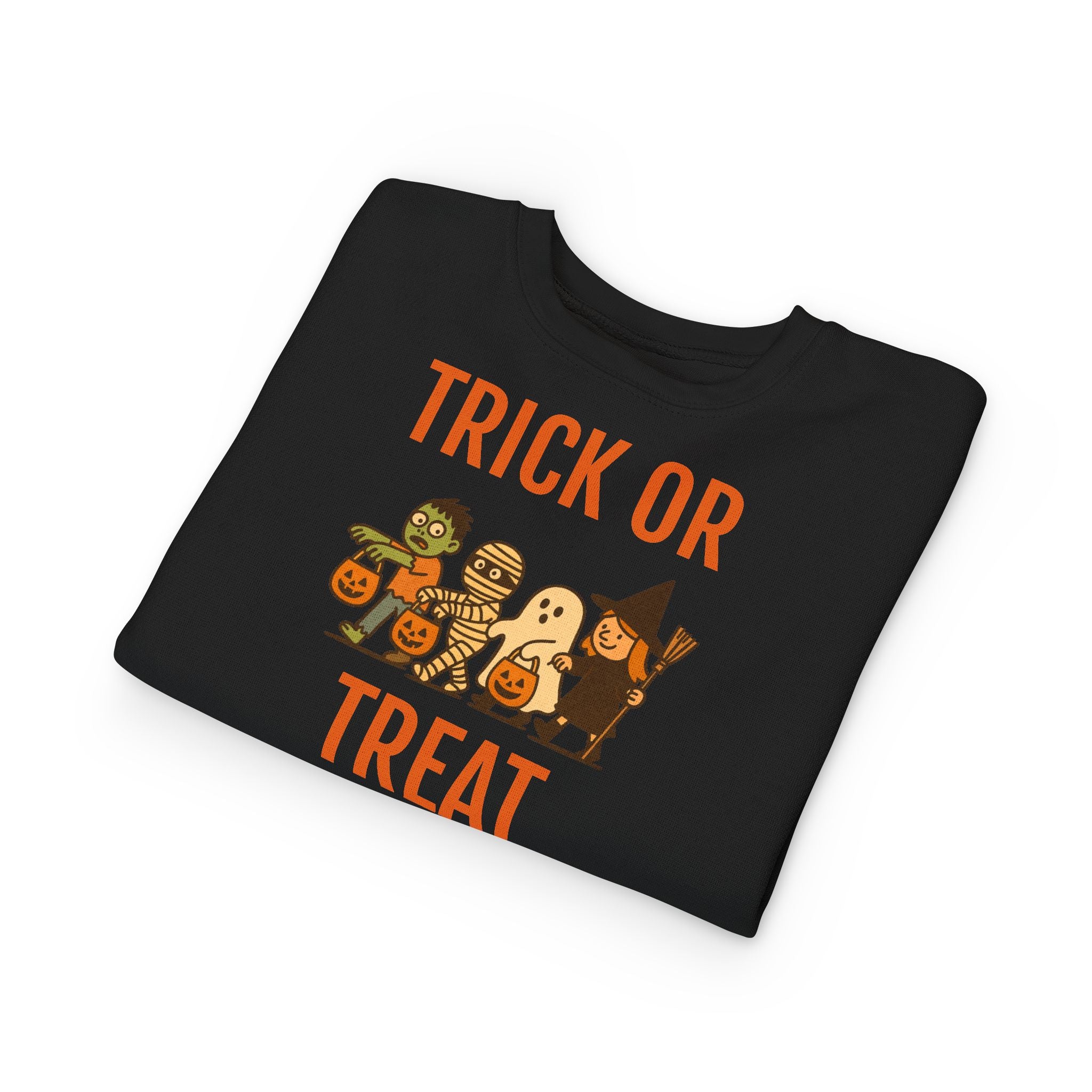 Toddler Halloween Sweatshirt, Trick or Treat Kids Pullover, Cute Funny Sweatshirt for Halloween, Toddler Costume, Fall Celebration Wear