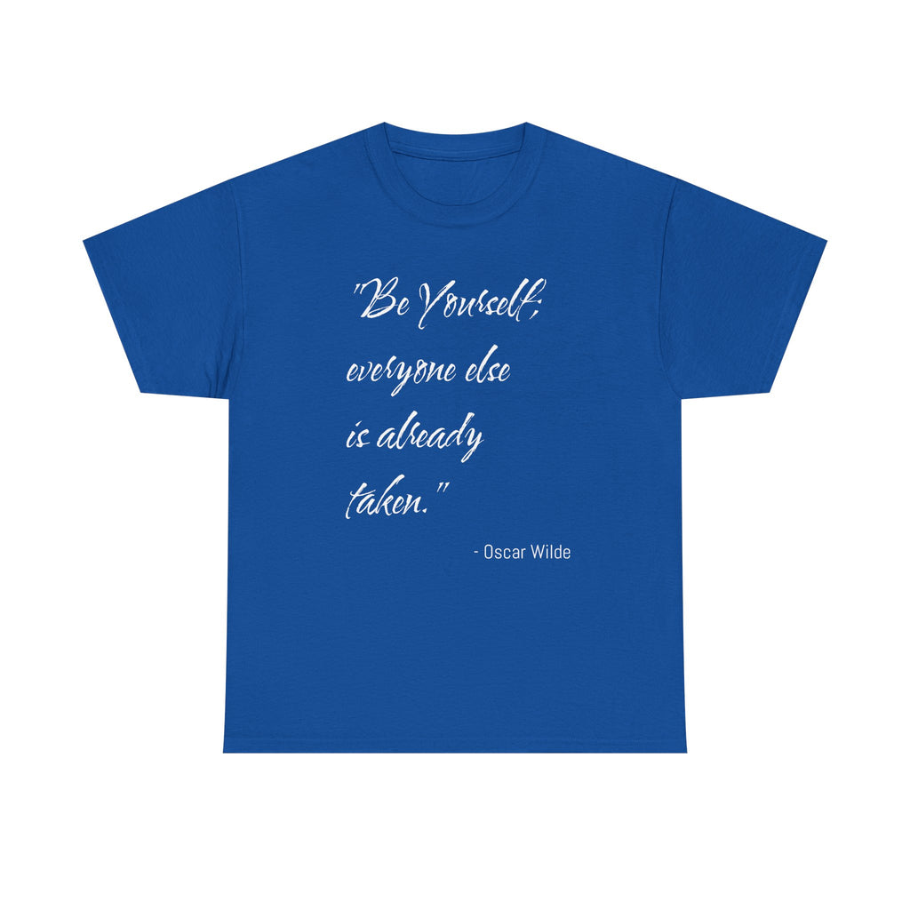 Inspirational Quote Tee: 'Be Yourself' Unisex Heavy Cotton Shirt, Motivational Gift for Friends, Casual Wear, Birthday Apparel