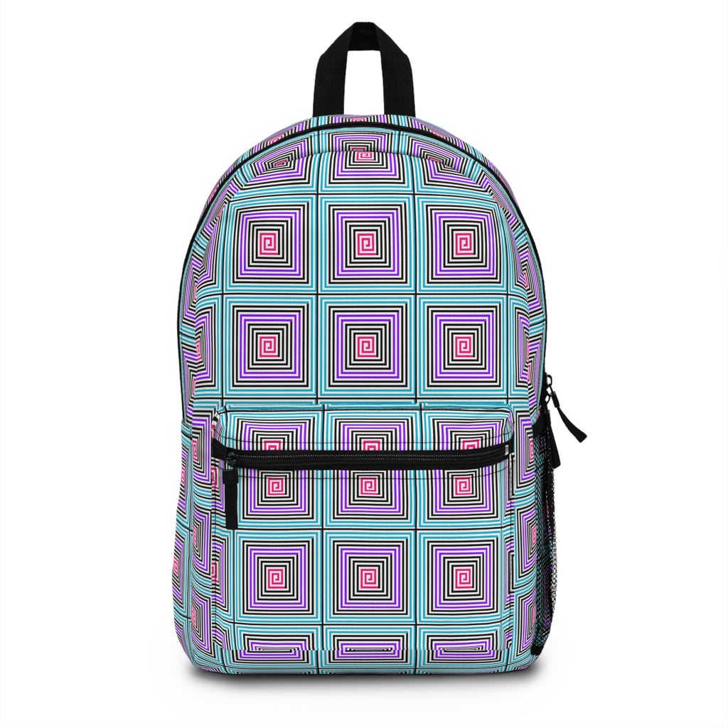 Colorful Geometric Pattern Backpack, Trendy School Bag, Stylish Travel Backpack, Unique Gift for Students, Everyday Use
