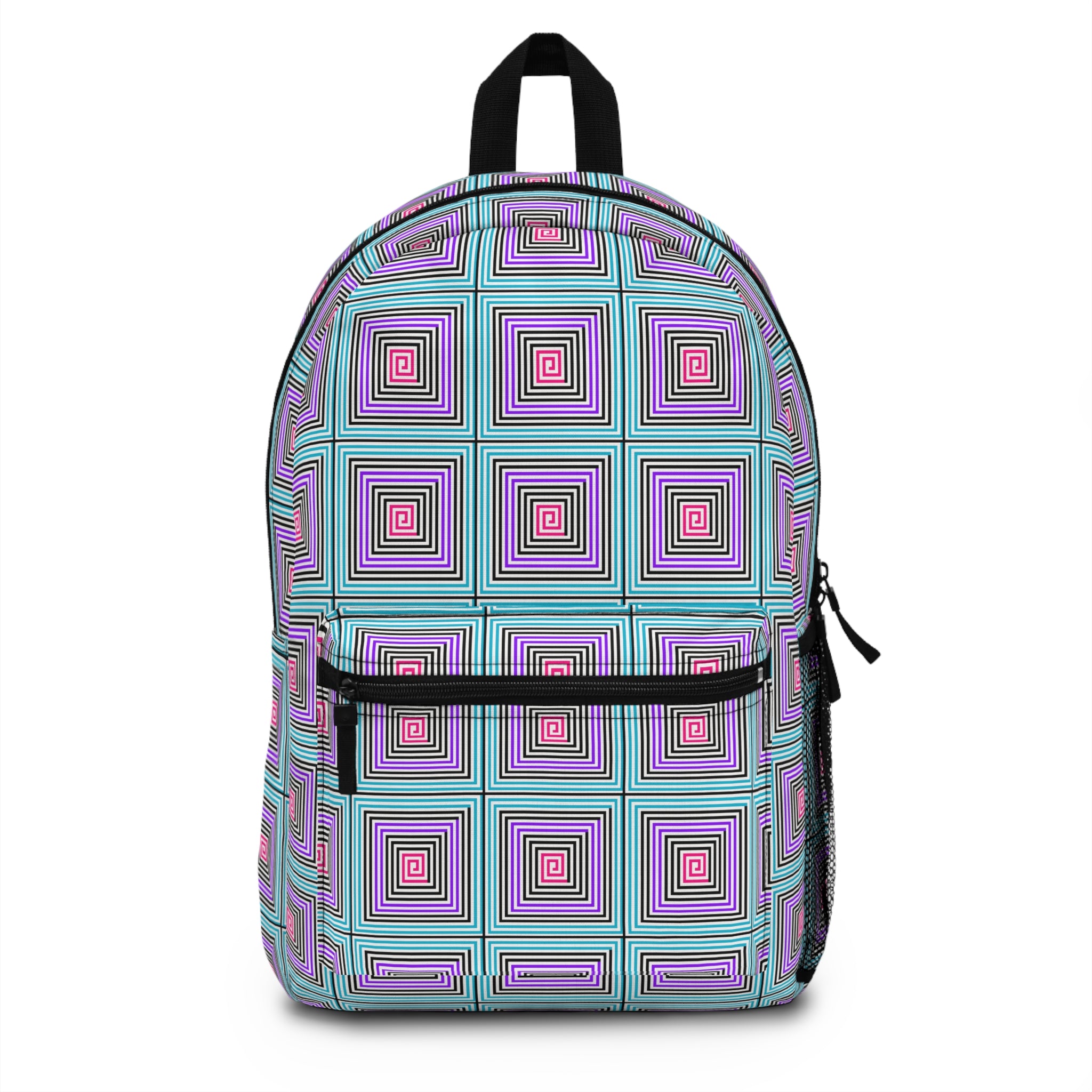 Colorful Geometric Pattern Backpack, Trendy School Bag, Stylish Travel Backpack, Unique Gift for Students, Everyday Use