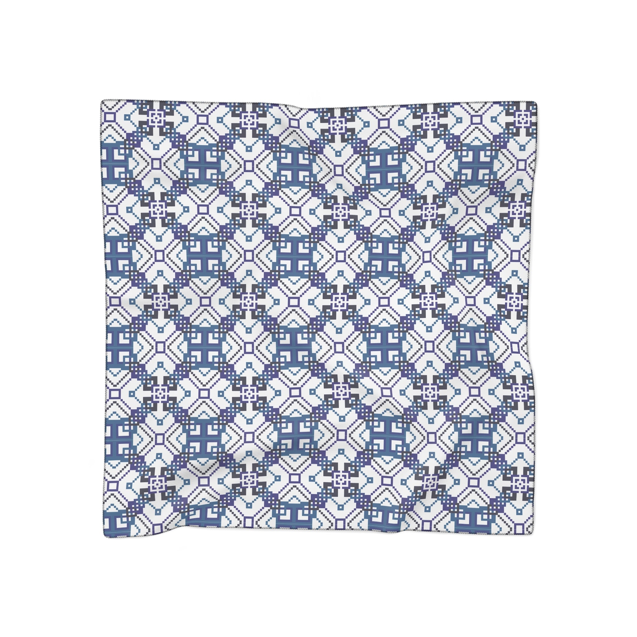 Stylish Geometric Pattern Poly Scarf, Elegant Neck Wrap, Fashion Accessory, Gift for Her, Winter Wear, Versatile Shawl