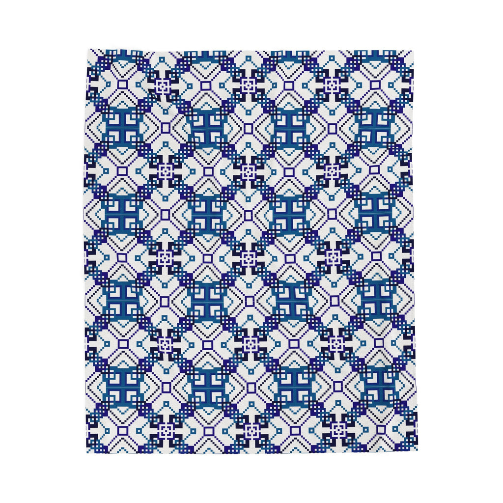 Geometric Pattern Velveteen Plush Blanket, Cozy Home Decor, Gift for Winter, Soft Throw for Sofa, Unique Bedding, Warm Quilt