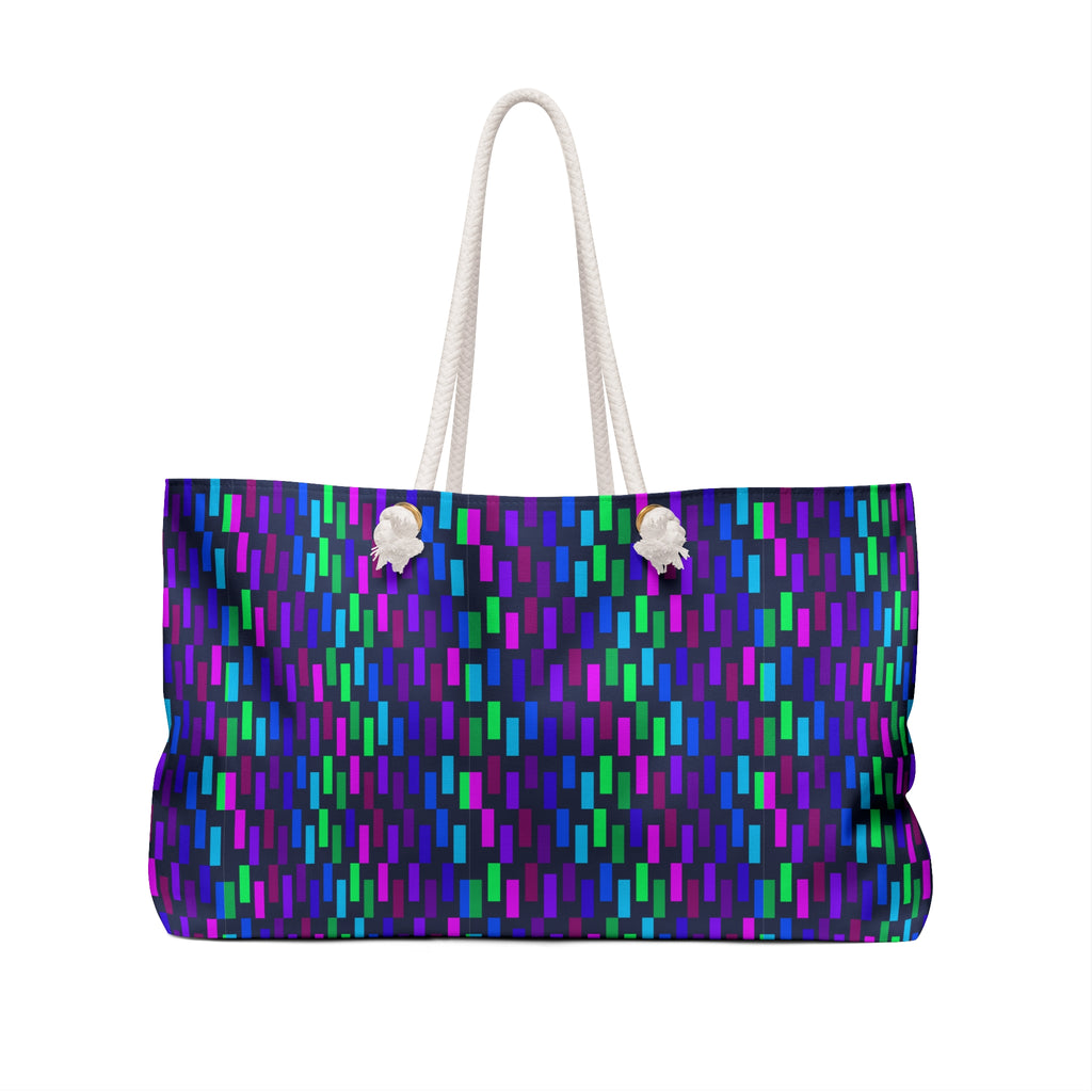 Vibrant Weekend Getaway Bag, Travel Tote, Stylish Gym Bag, Colorful Beach Bag, Eye-Catching Overnight Bag