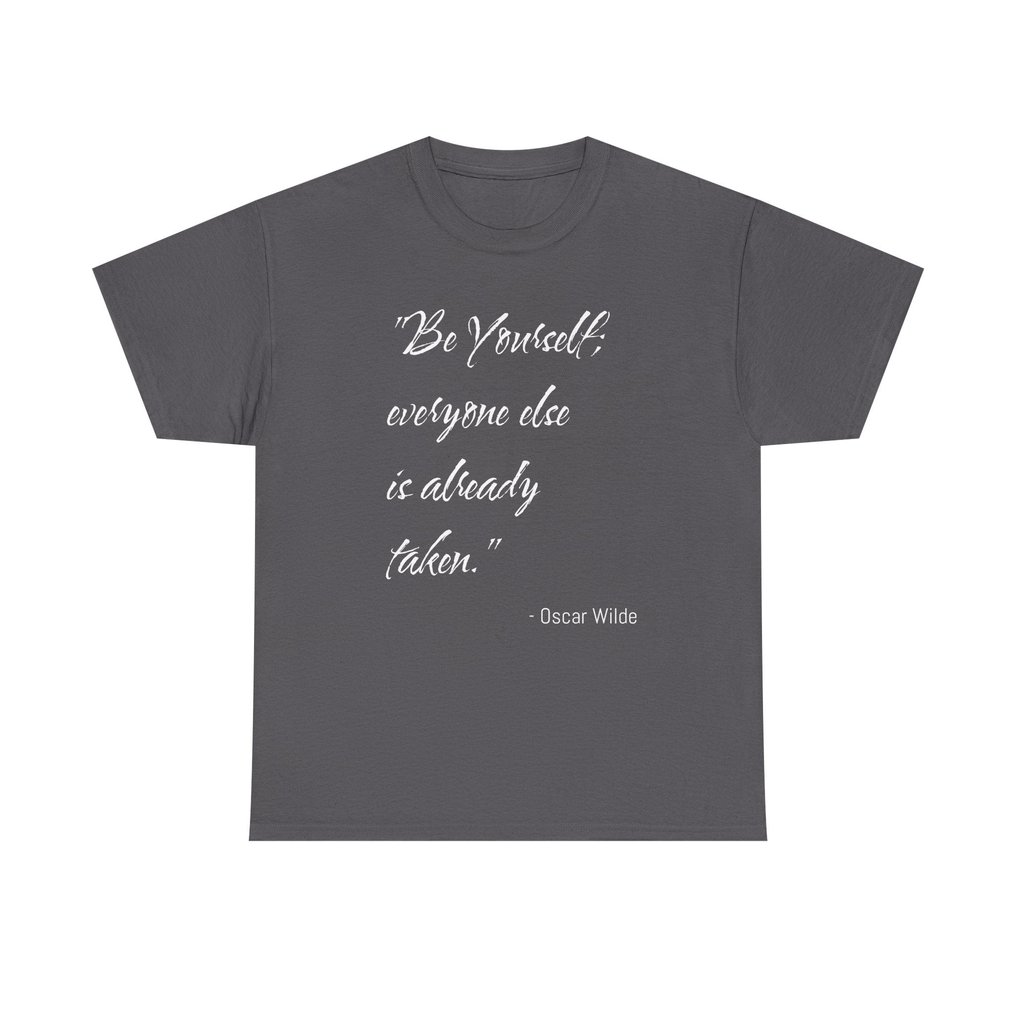 Inspirational Quote Tee: 'Be Yourself' Unisex Heavy Cotton Shirt, Motivational Gift for Friends, Casual Wear, Birthday Apparel