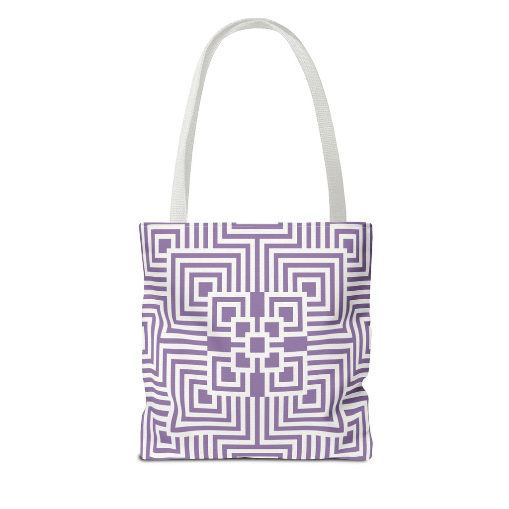 Geometric Pattern Tote Bag - Stylish Reusable Shopping Bag, Eco-Friendly Gift, Fashion Accessory, Purple Art Design, Everyday Use
