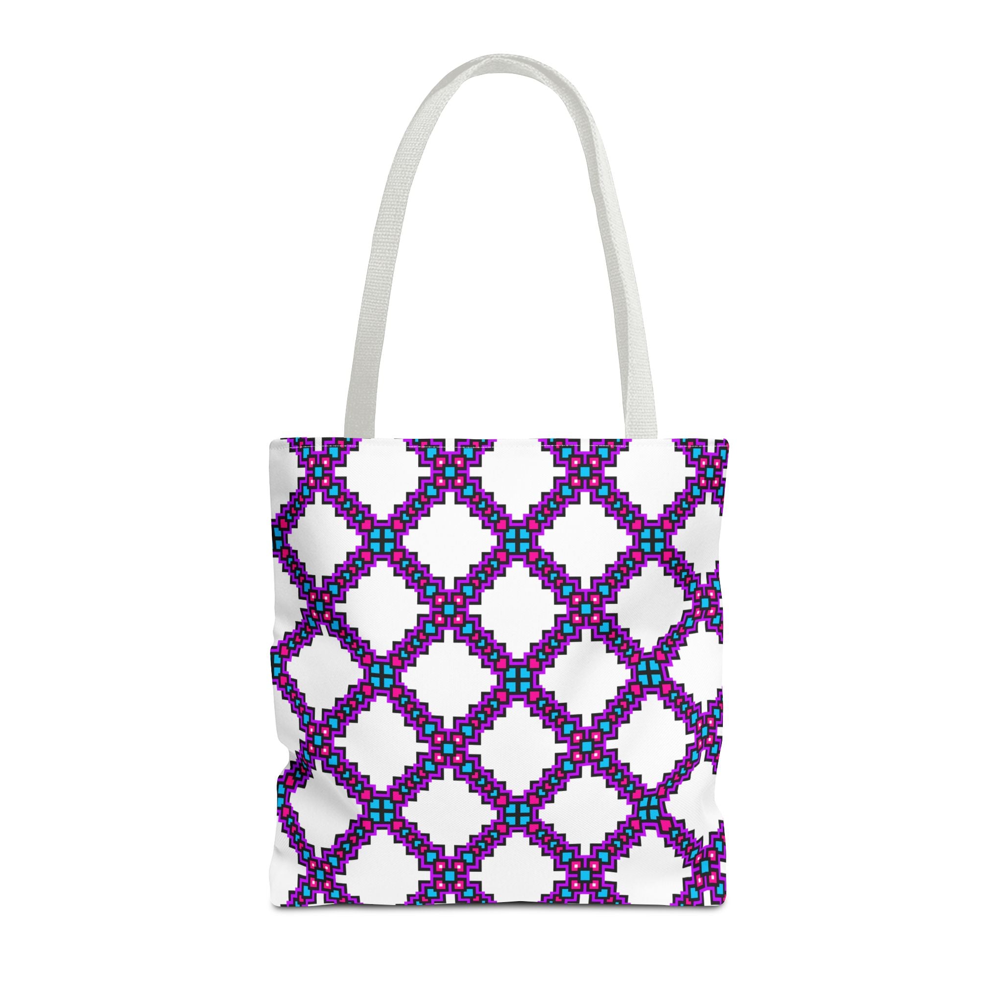 Colorful Geometric Tote Bag - Stylish AOP Design for Everyday Use, Eco-Friendly Shopping Bag, Unique Gift for Her, Summer Accessory