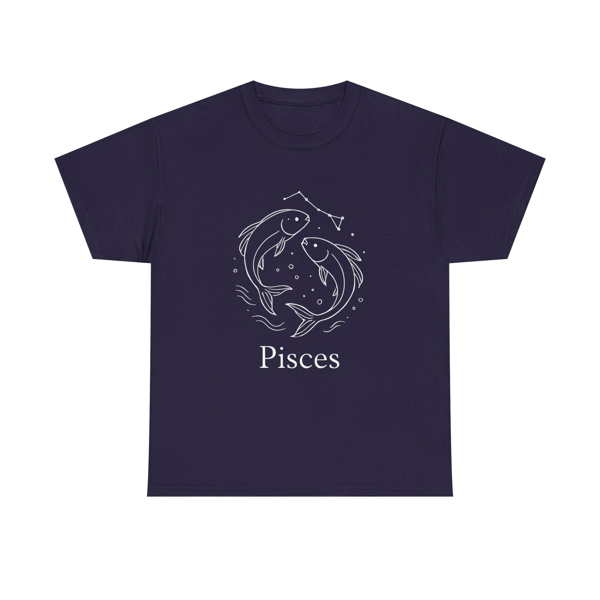 Pisces Unisex Heavy Cotton Tee, Astrology Shirt, Zodiac Gift, Horoscope Apparel, Birthday T-Shirt, Star Sign Clothing