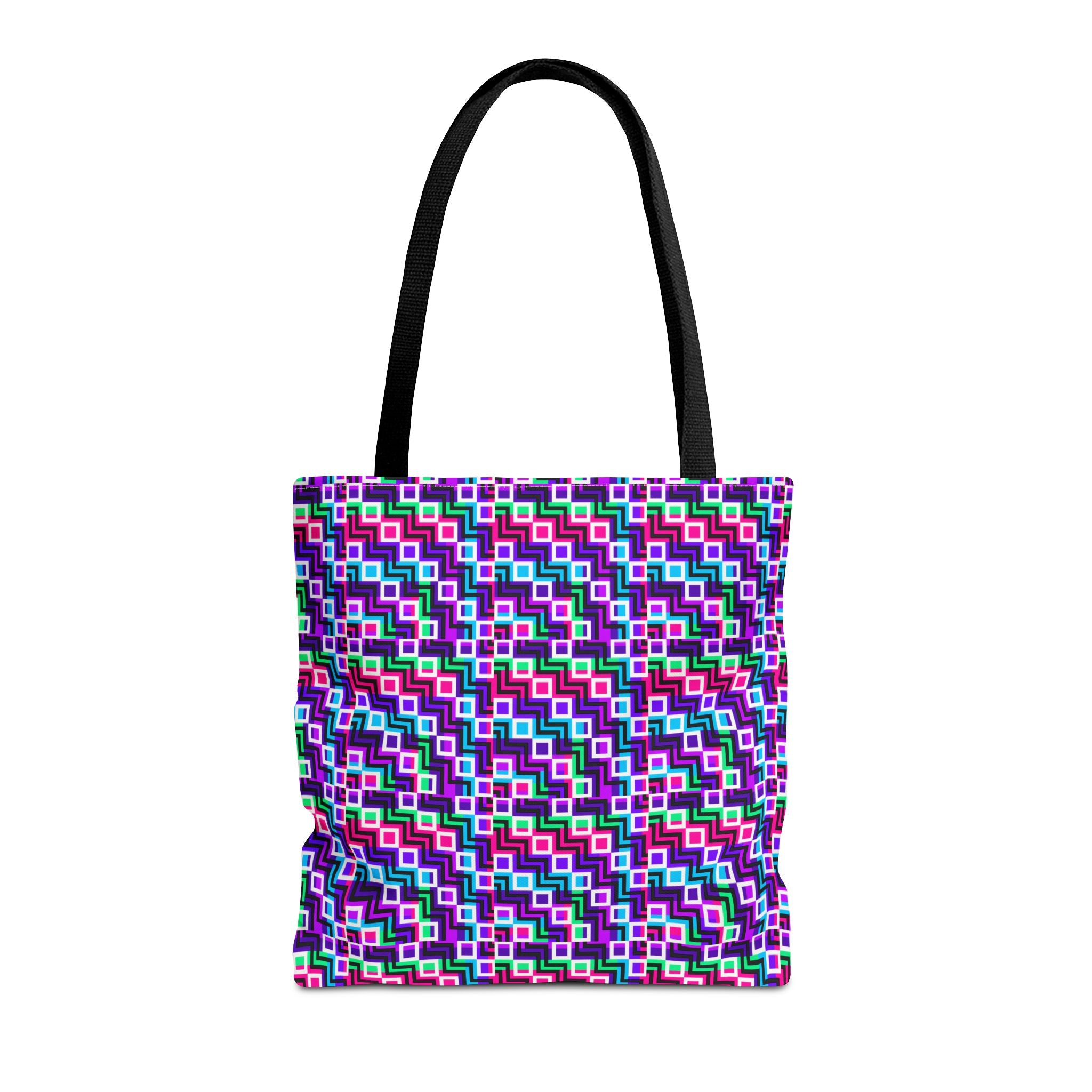 Vibrant Geometric Tote Bag, Eco-Friendly Shopping Bag, Stylish Beach Tote, Market Carryall, Colorful Everyday Bag
