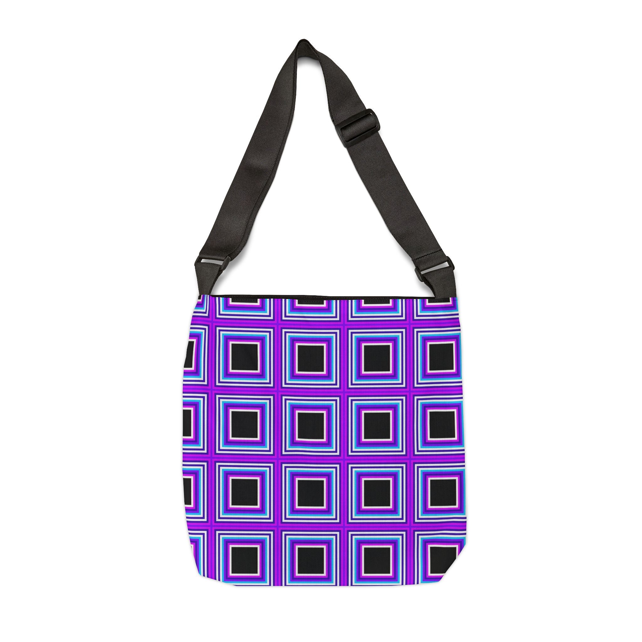 Vibrant Geometric Adjustable Tote Bag, Reusable Shopping Tote, Trendy Everyday Bag, Gift for Fashion Lovers, Eco-Friendly Accessory