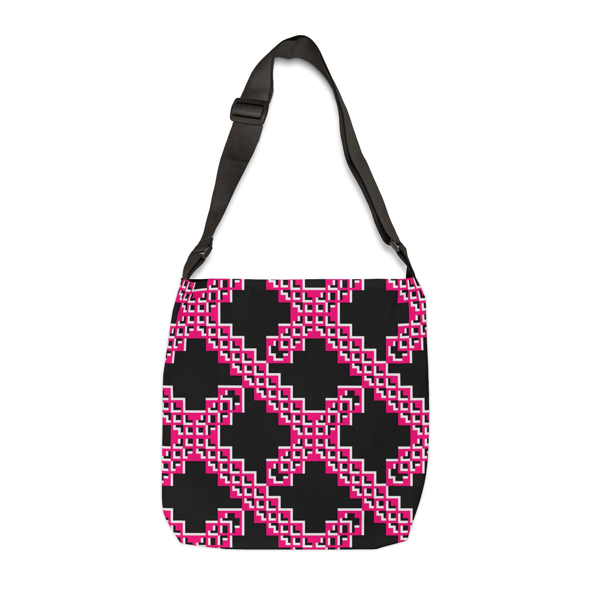 Trendy Adjustable Tote Bag with Pink Pattern | Stylish Reusable Bag for Everyday Use, Shopping, Travel, Gifts, Eco-Friendly