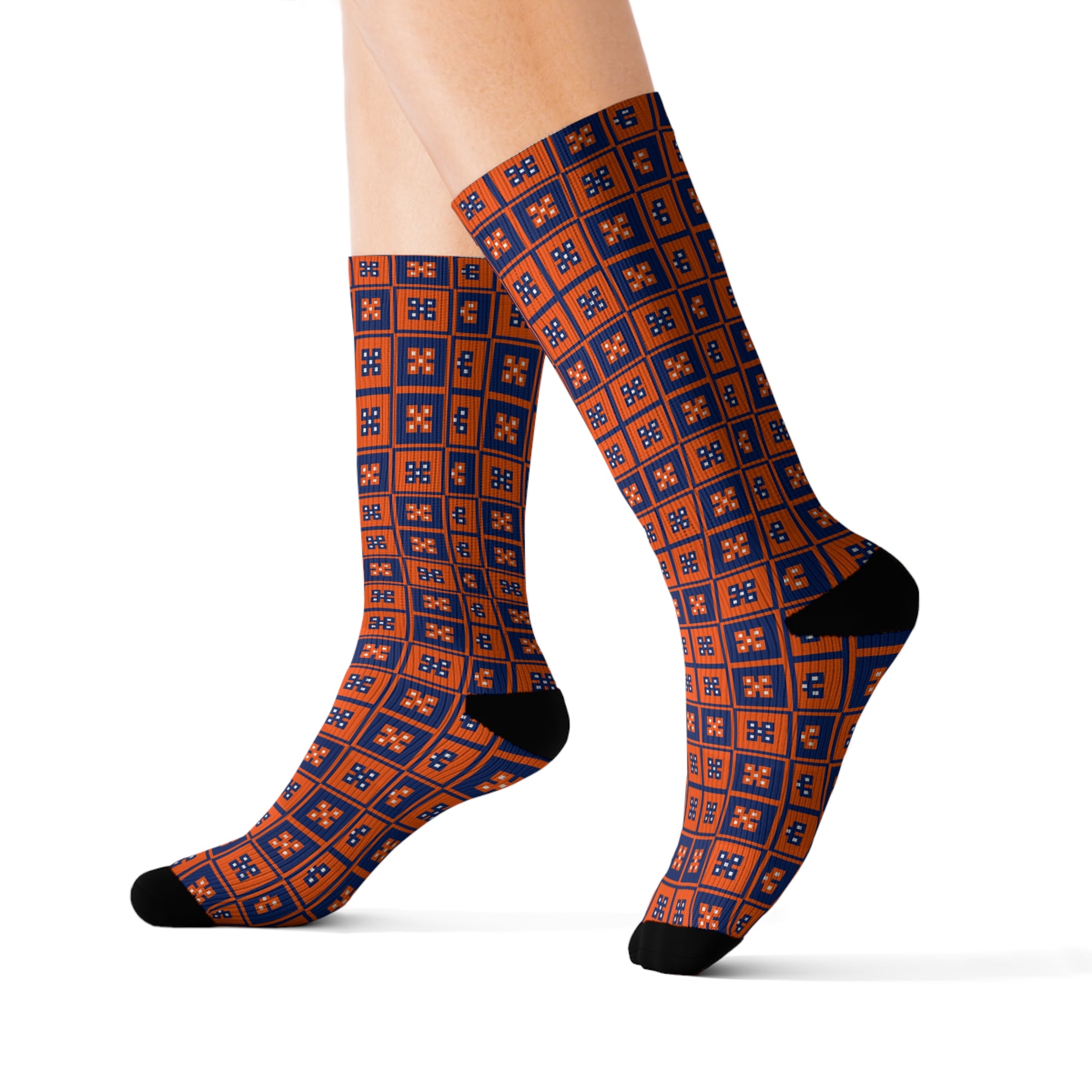 Sublimation Socks with Bold Pattern, Unique Gift for Fashion Lovers, Trendy Socks for Everyday Wear, Fun Socks for Holidays
