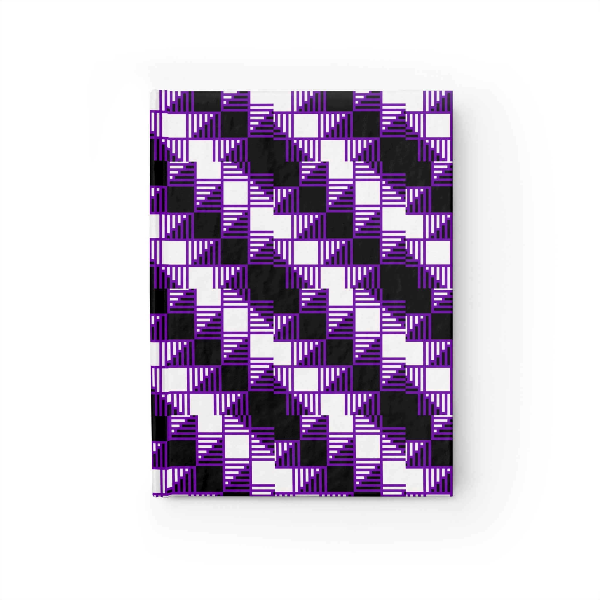 Purple Geometric Patterned Journal - Ruled Lines, Creative Writing, School Notebook, Stylish Planner, Gift Idea, Stationery