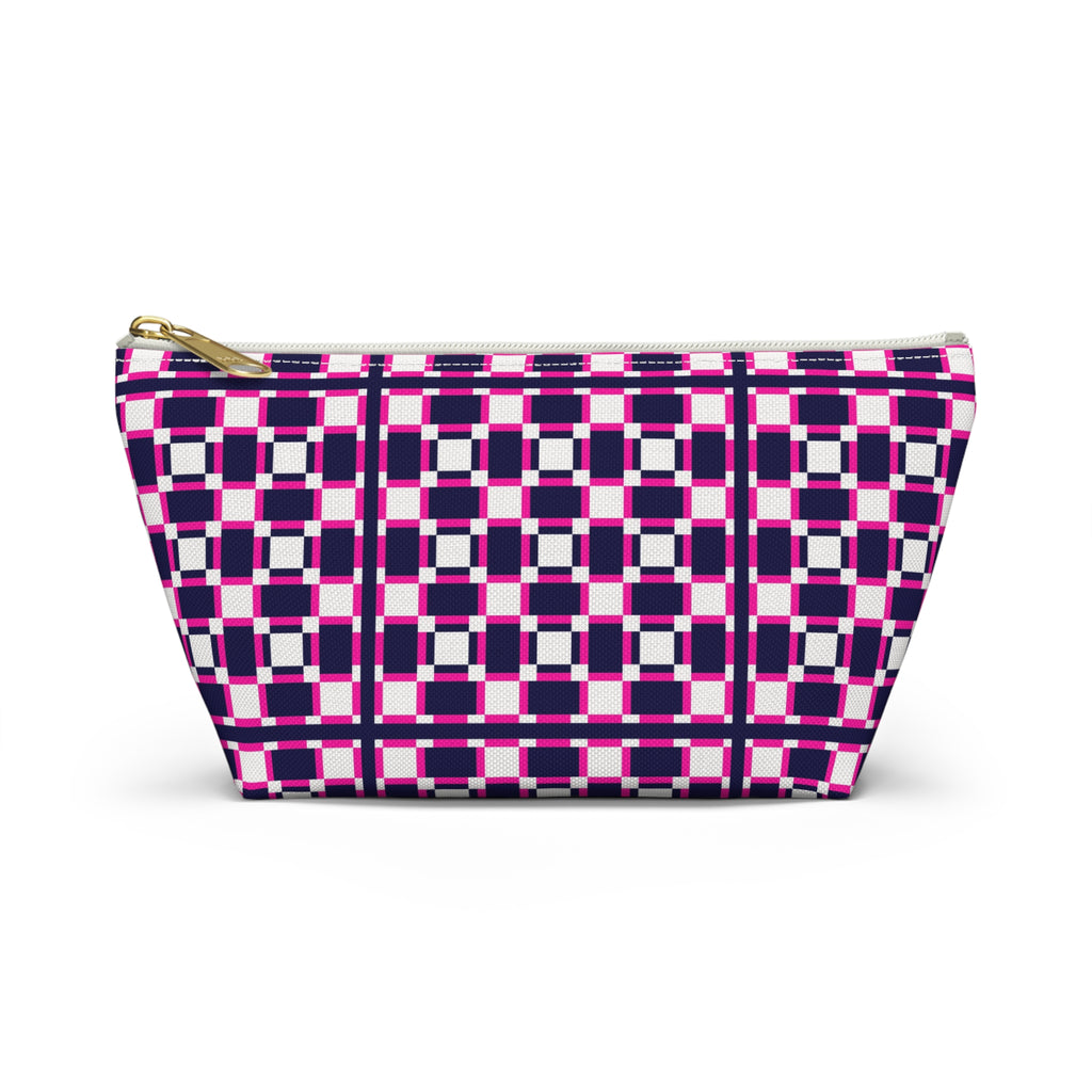 Vibrant Geometric Accessory Pouch, Makeup Bag, Organizing Pouch, Gift for Her, Travel Essentials, Fashion Accessory