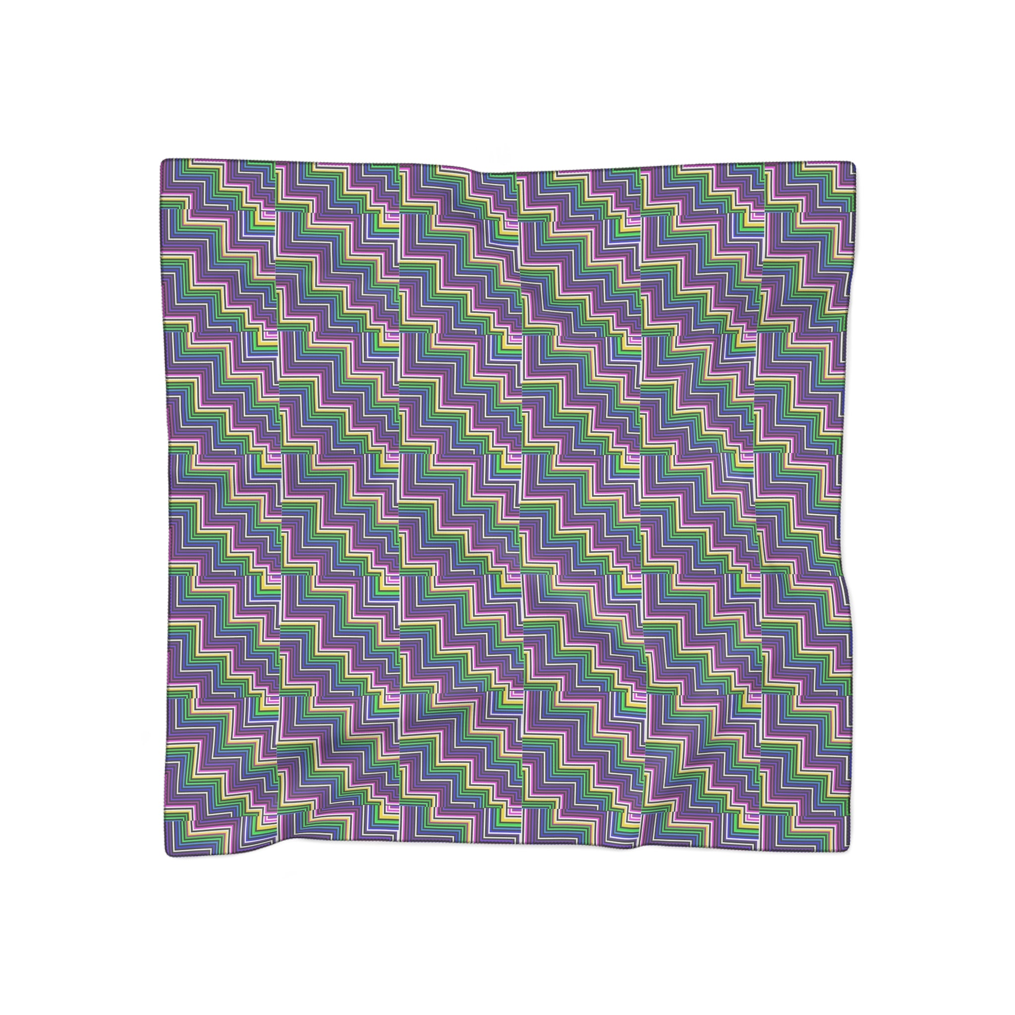 Trendy Zigzag Poly Scarf, Chic Fashion Accessory, Lightweight Wrap, Fall Winter Layering, Unique Gift for Her