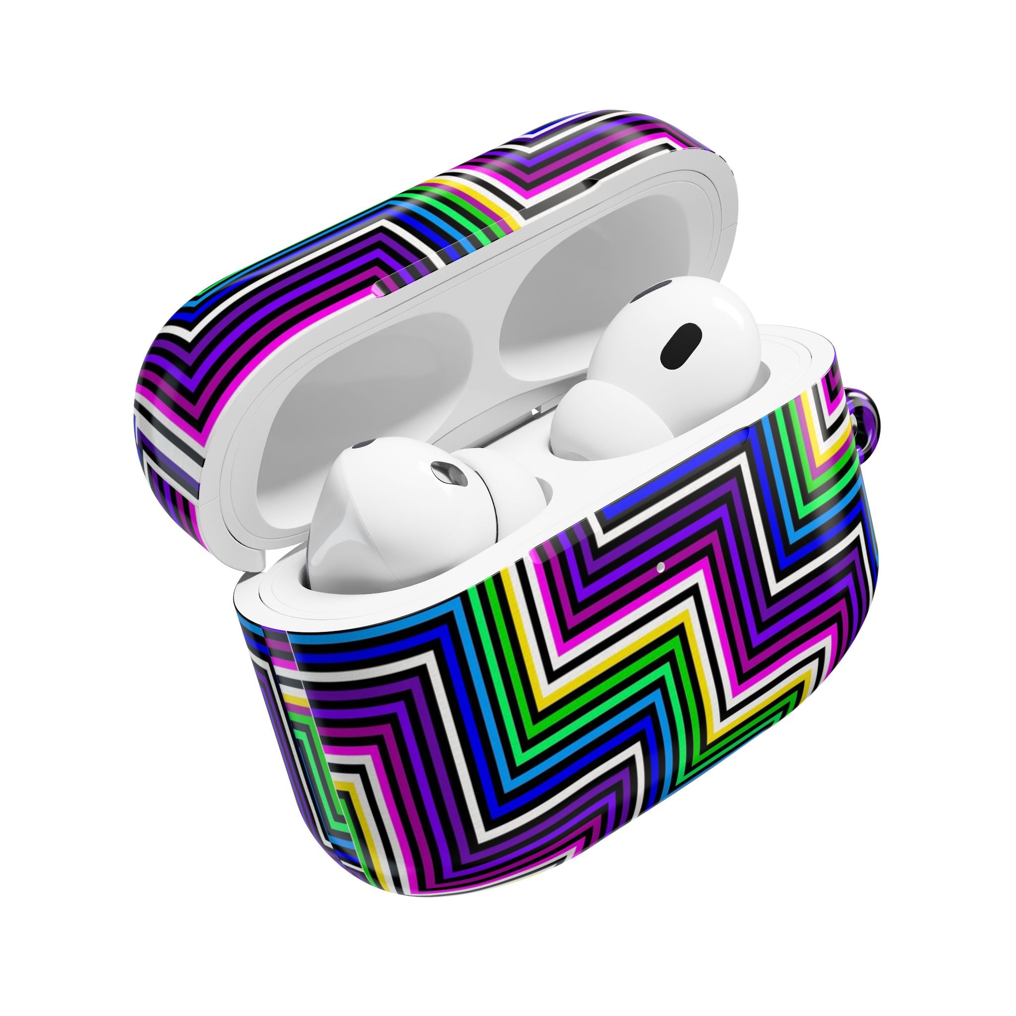 Colorful Geometric AirPod Case, Vibrant AirPods Holder, Stylish Gift for Teens, Unique Accessory, Music Lover Present, Trendy Tech Gear