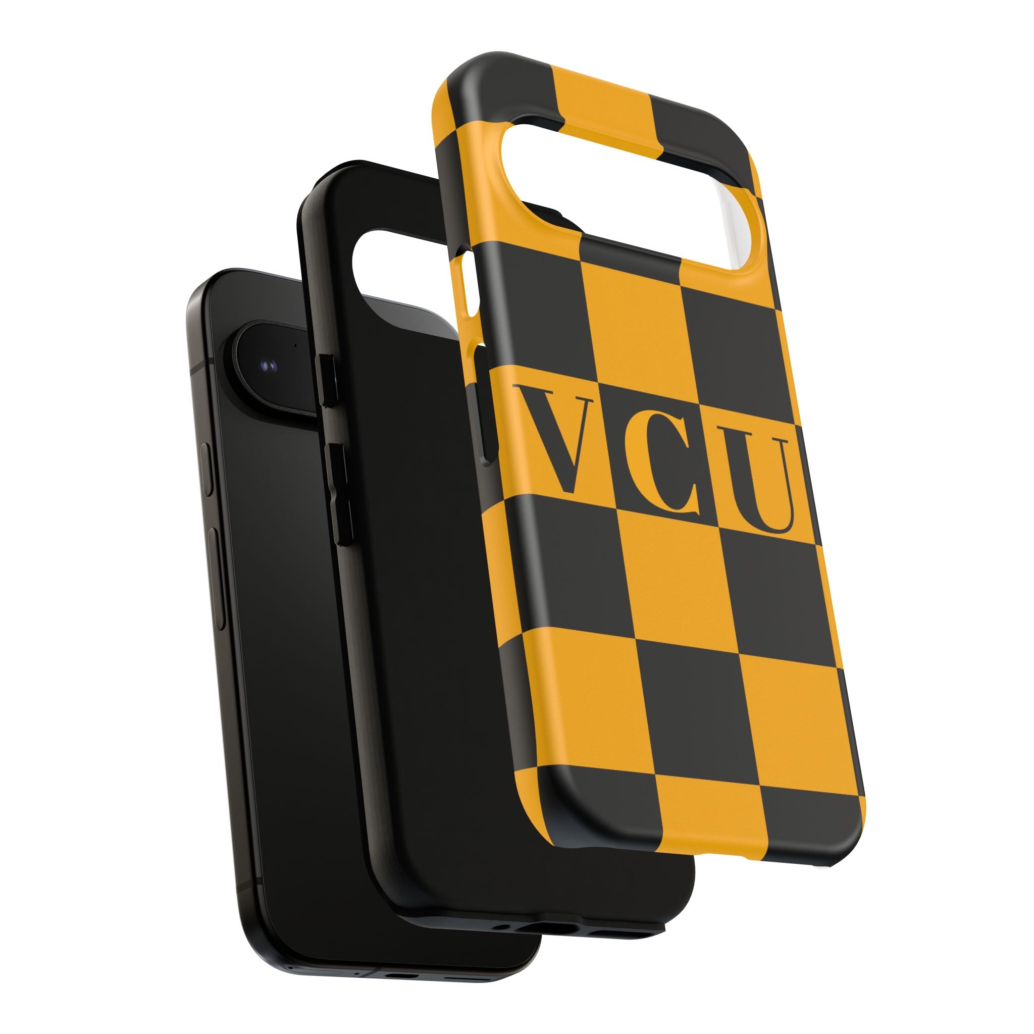 VCU Checkered Phone Case, Tough Cases for VCU Fans, College Student Gear, Sports Team Accessory, Unique Gift Idea