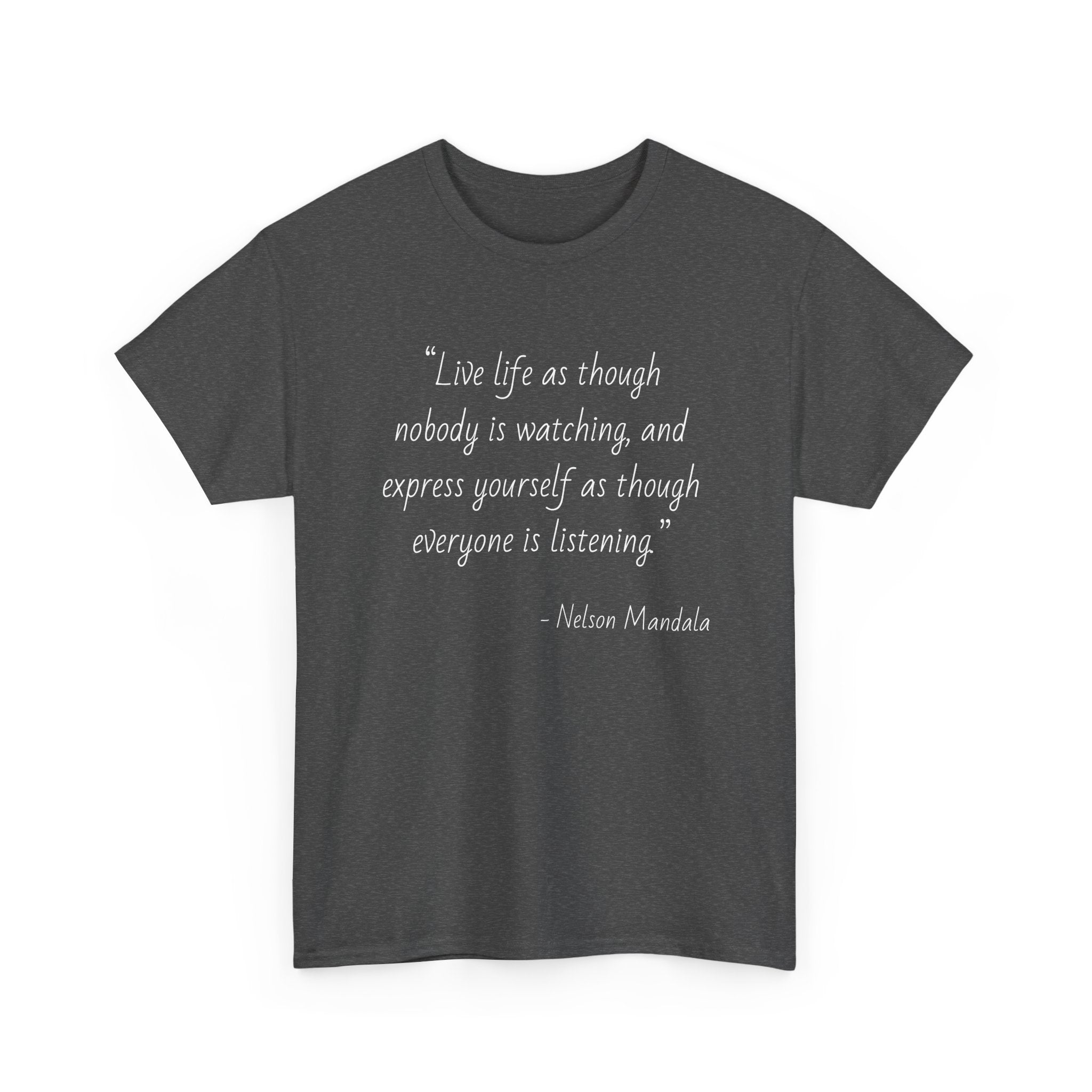 Inspiring Quote Tee - Nelson Mandela, Motivational T-Shirt, Statement Tee, Gift for Inspiration, Everyday Wear