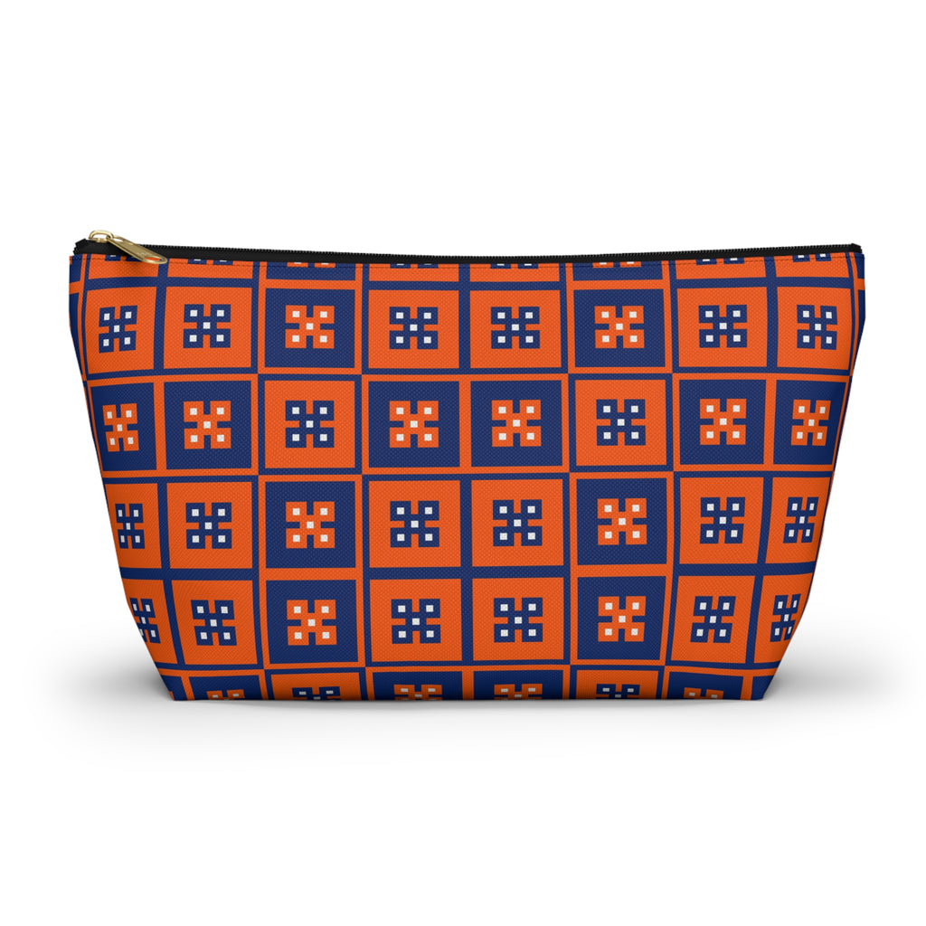 Vibrant T-bottom Accessory Pouch for Essentials, Makeup Organizer, Travel Bag, Gift for Friends, Eco-friendly Design