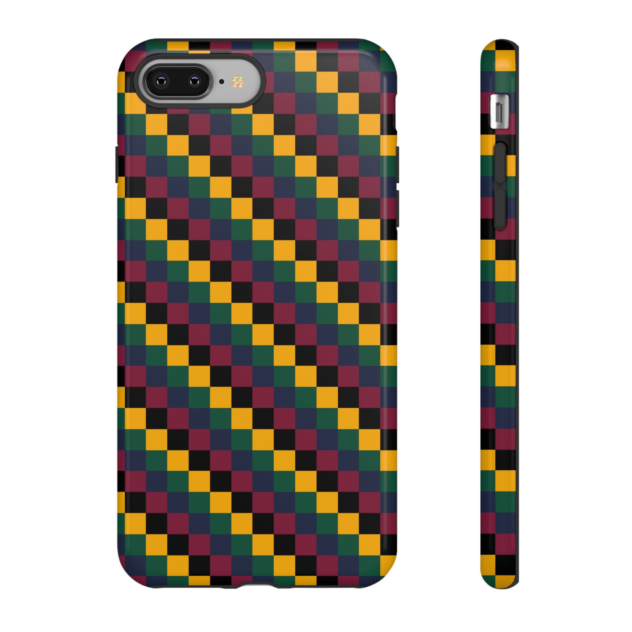 Colorful Checkered Phone Case, Tough Phone Cover, Unique Phone Accessory, Geometric Design, Gift for Tech Lovers, Stylish Protection