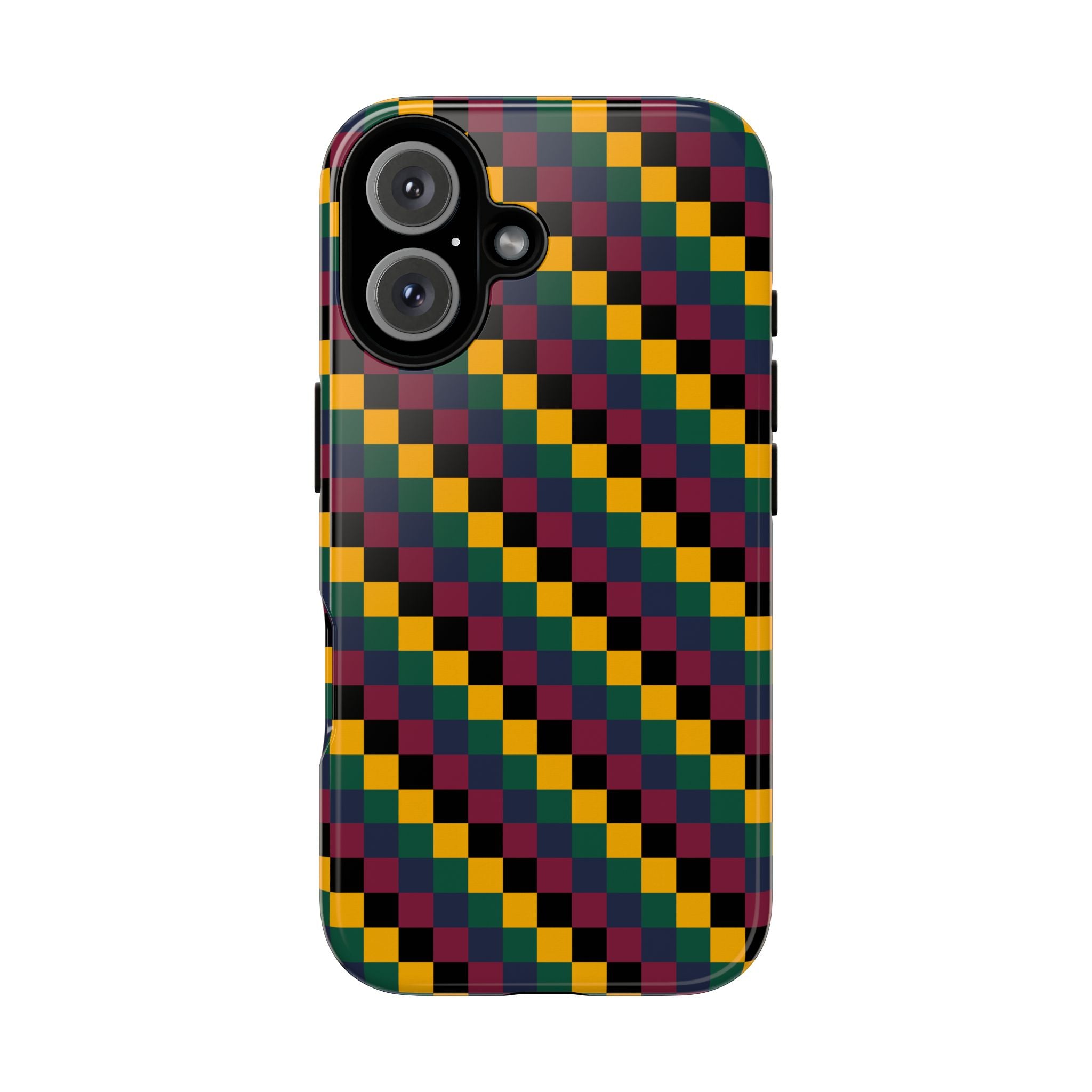 Colorful Checkered Phone Case, Tough Phone Cover, Unique Phone Accessory, Geometric Design, Gift for Tech Lovers, Stylish Protection