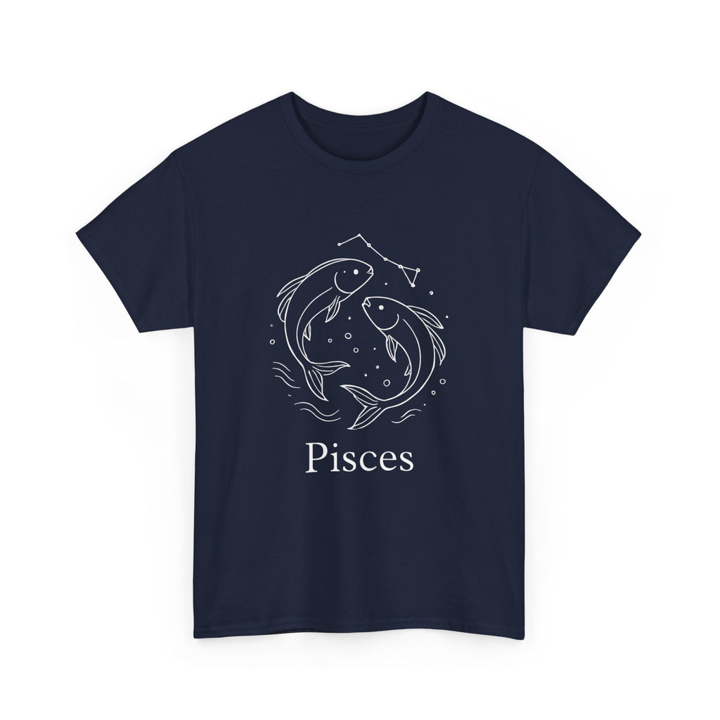 Pisces Unisex Heavy Cotton Tee, Astrology Shirt, Zodiac Gift, Horoscope Apparel, Birthday T-Shirt, Star Sign Clothing