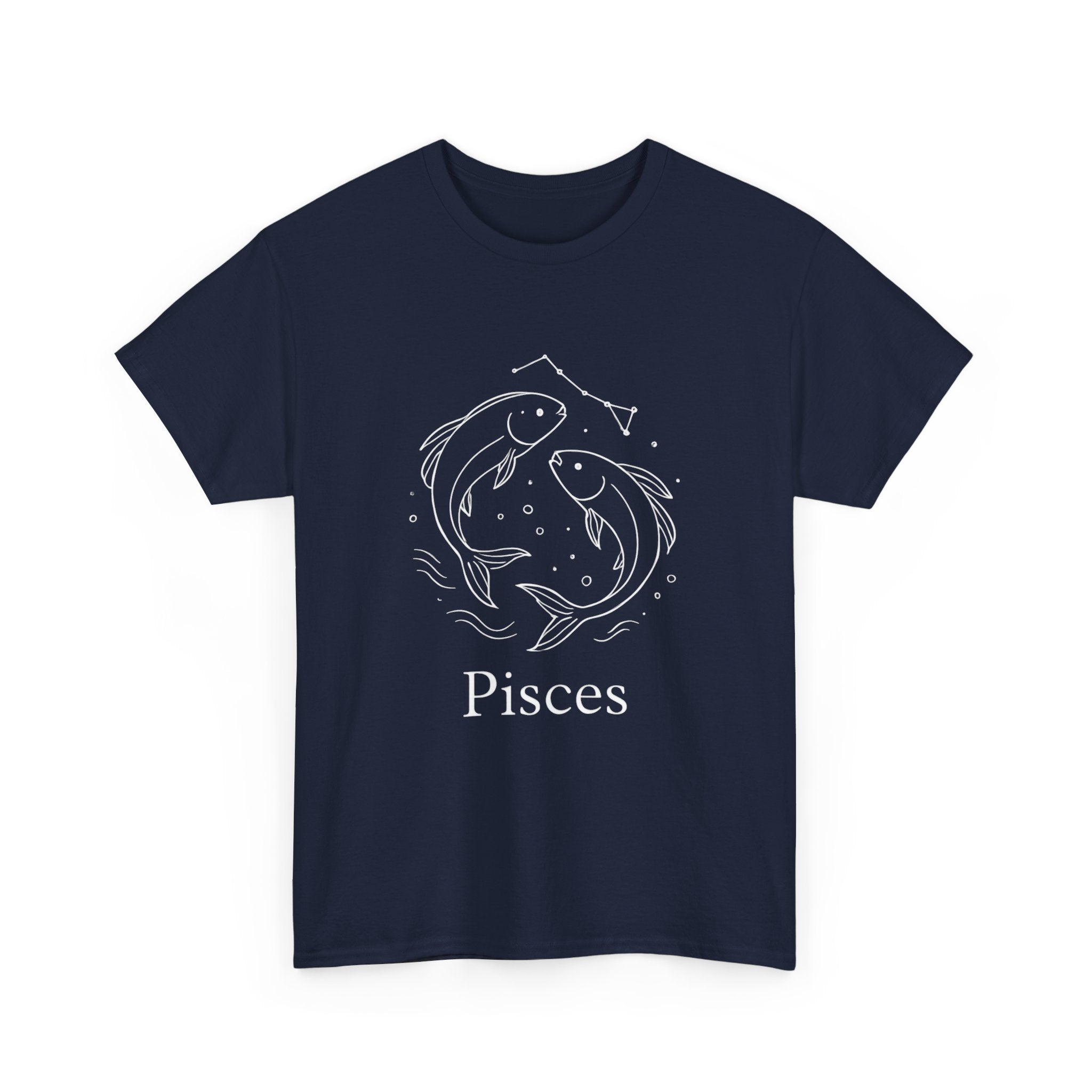 Pisces Unisex Heavy Cotton Tee, Astrology Shirt, Zodiac Gift, Horoscope Apparel, Birthday T-Shirt, Star Sign Clothing