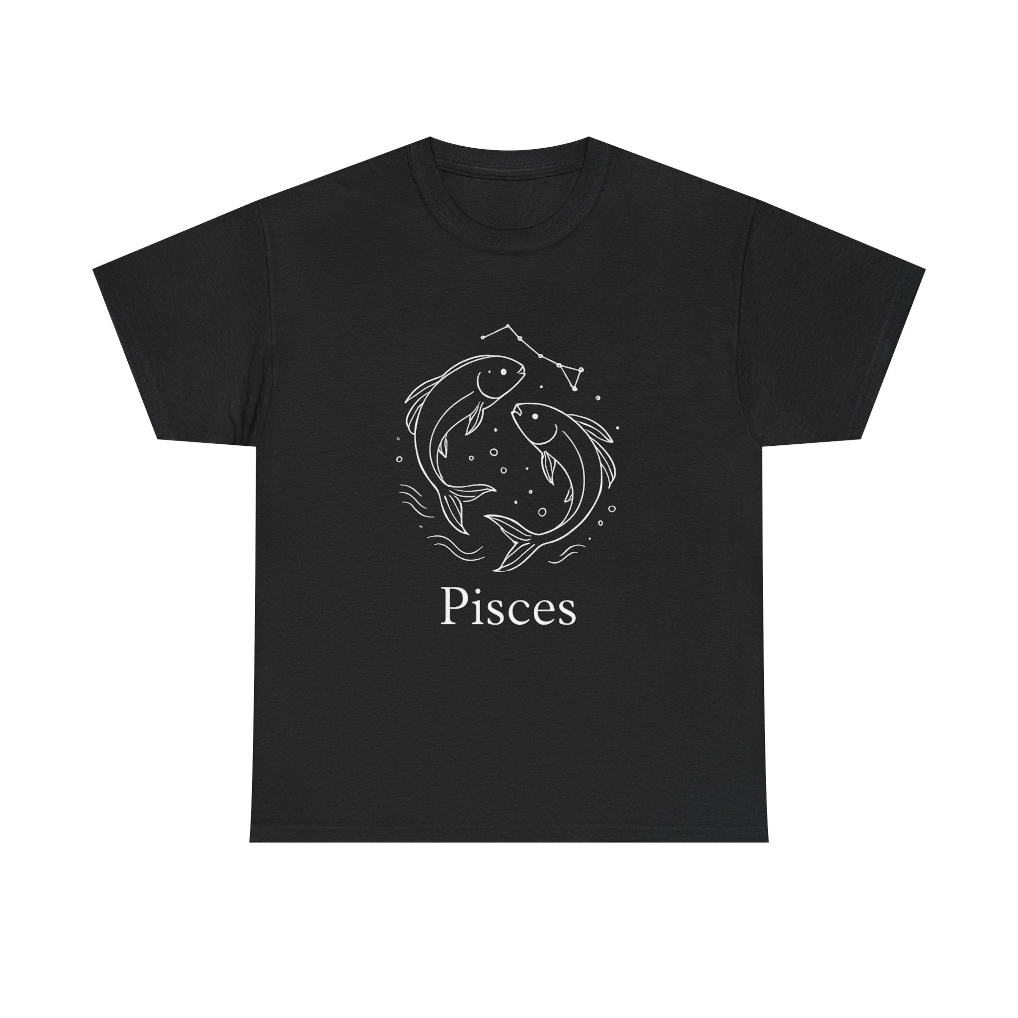 Pisces Unisex Heavy Cotton Tee, Astrology Shirt, Zodiac Gift, Horoscope Apparel, Birthday T-Shirt, Star Sign Clothing
