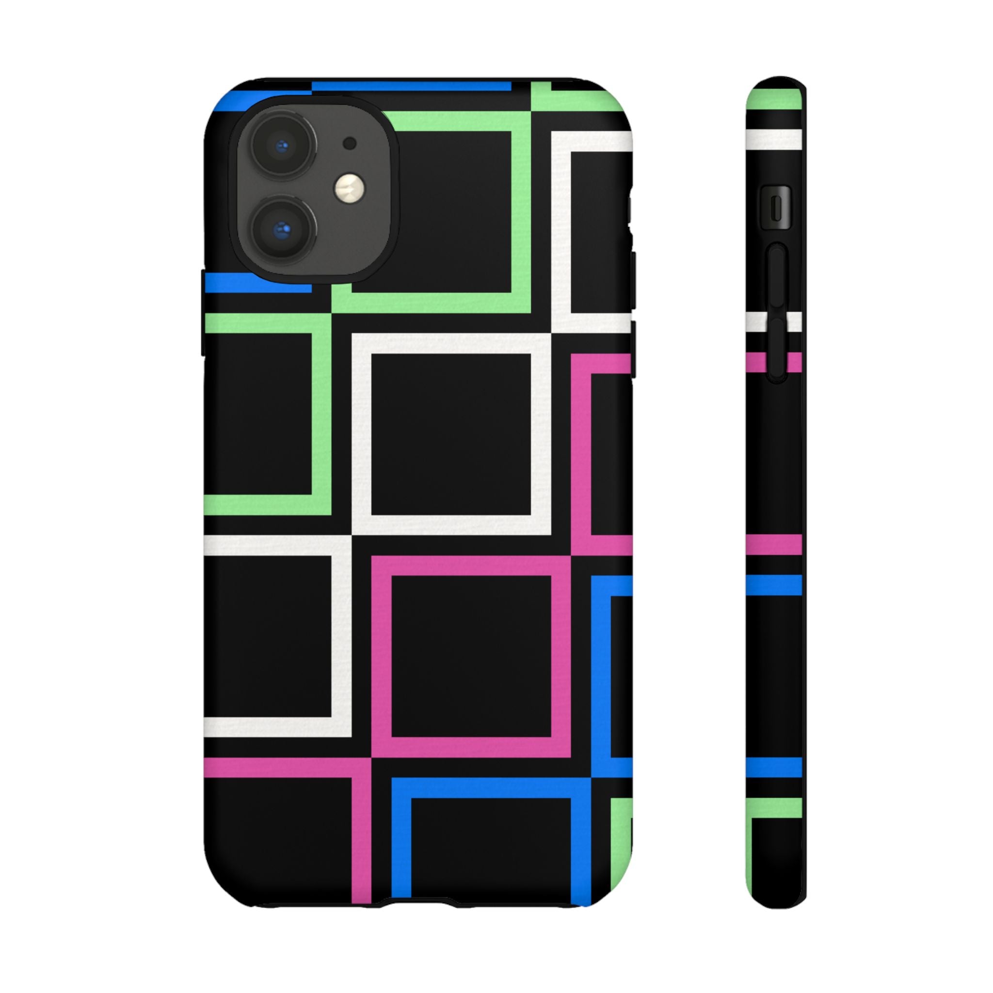 Colorful Geometric Phone Case - Tough Cases, Durable Cover, Stylish Accessory, Gift for Her, Tech Lover