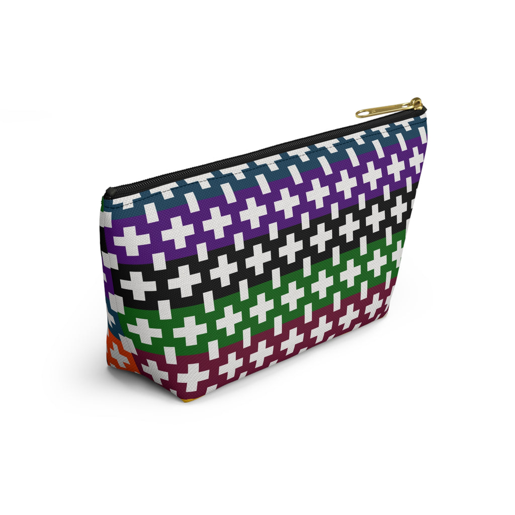 Colorful Geometric Accessory Pouch, Cosmetic Bag, Travel Organizer, Pencil Case, Gifts for Her, Bright Pattern
