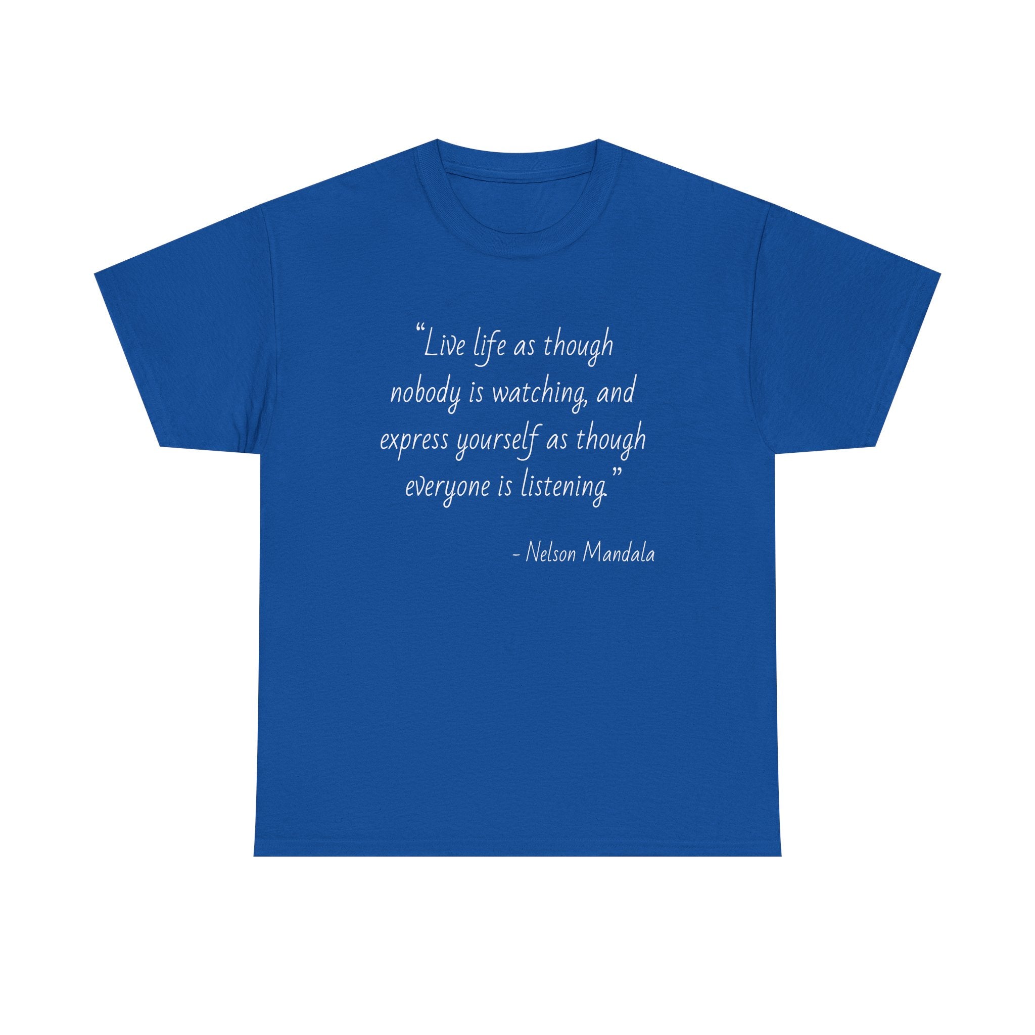 Inspiring Quote Tee - Nelson Mandela, Motivational T-Shirt, Statement Tee, Gift for Inspiration, Everyday Wear