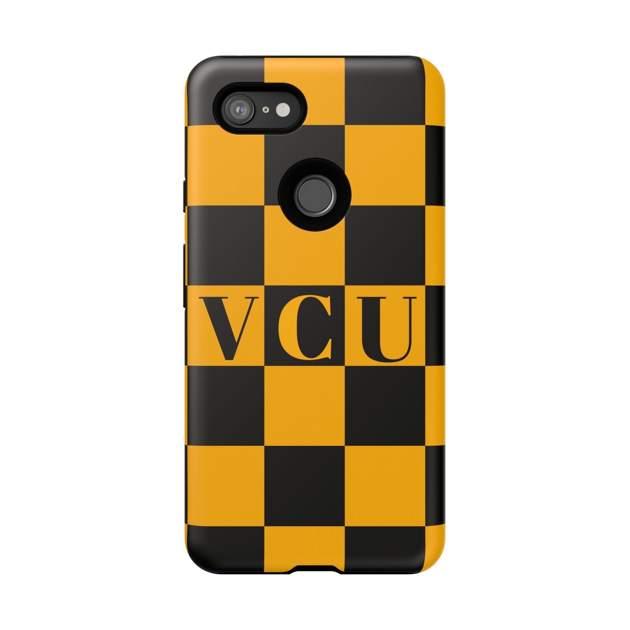VCU Checkered Phone Case, Tough Cases for VCU Fans, College Student Gear, Sports Team Accessory, Unique Gift Idea
