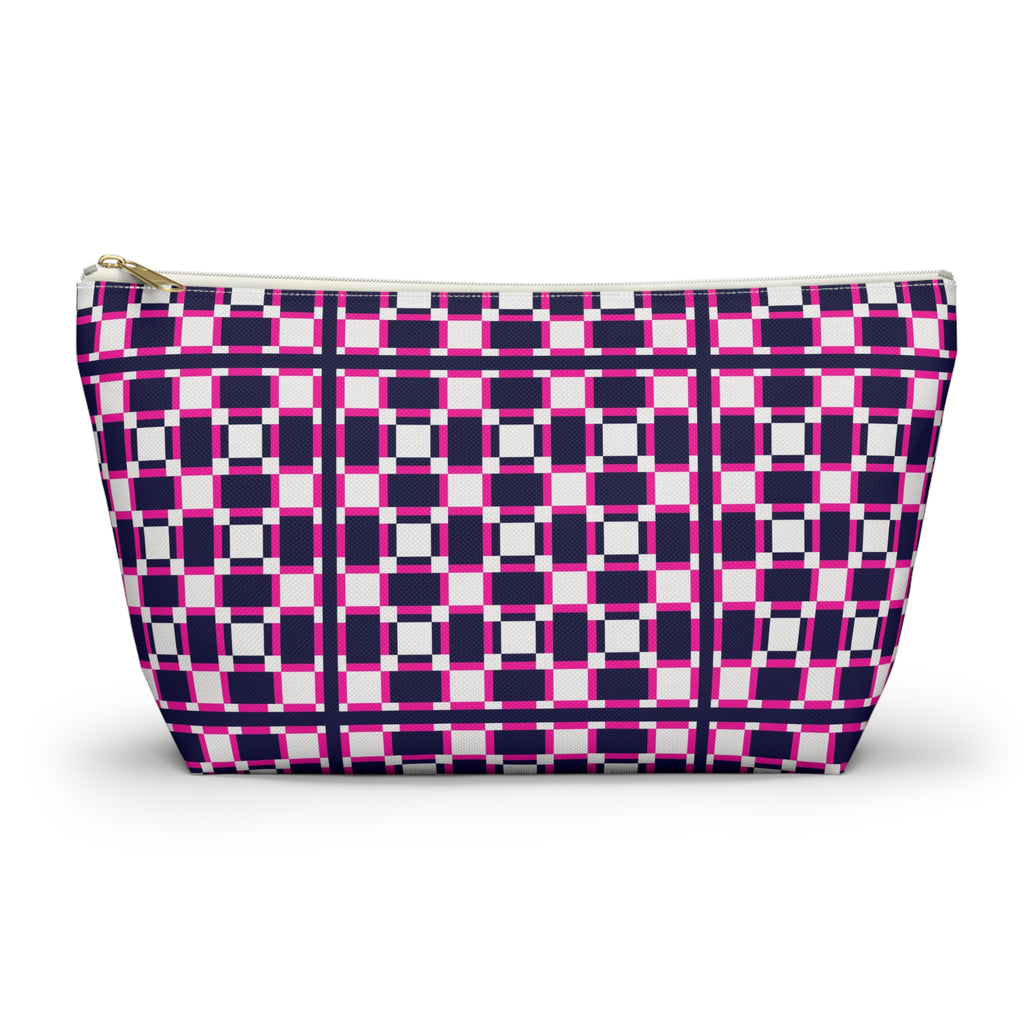 Vibrant Geometric Accessory Pouch, Makeup Bag, Organizing Pouch, Gift for Her, Travel Essentials, Fashion Accessory