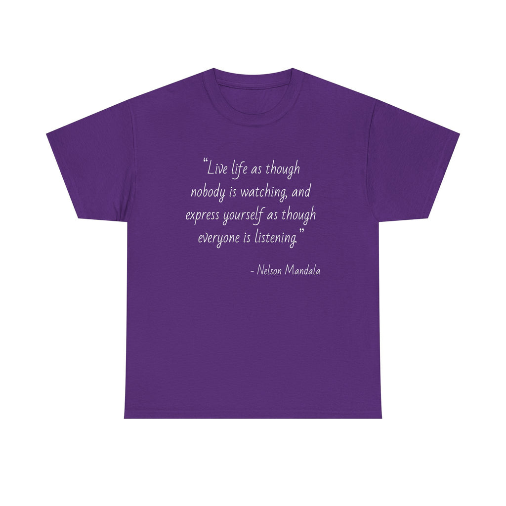 Inspiring Quote Tee - Nelson Mandela, Motivational T-Shirt, Statement Tee, Gift for Inspiration, Everyday Wear