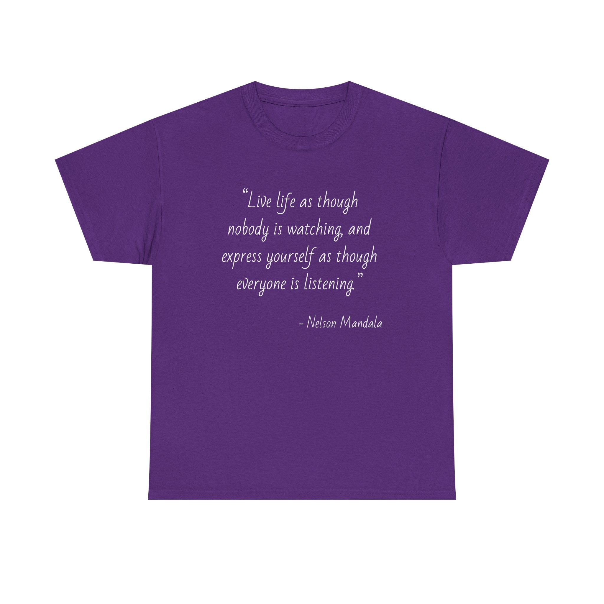 Inspiring Quote Tee - Nelson Mandela, Motivational T-Shirt, Statement Tee, Gift for Inspiration, Everyday Wear