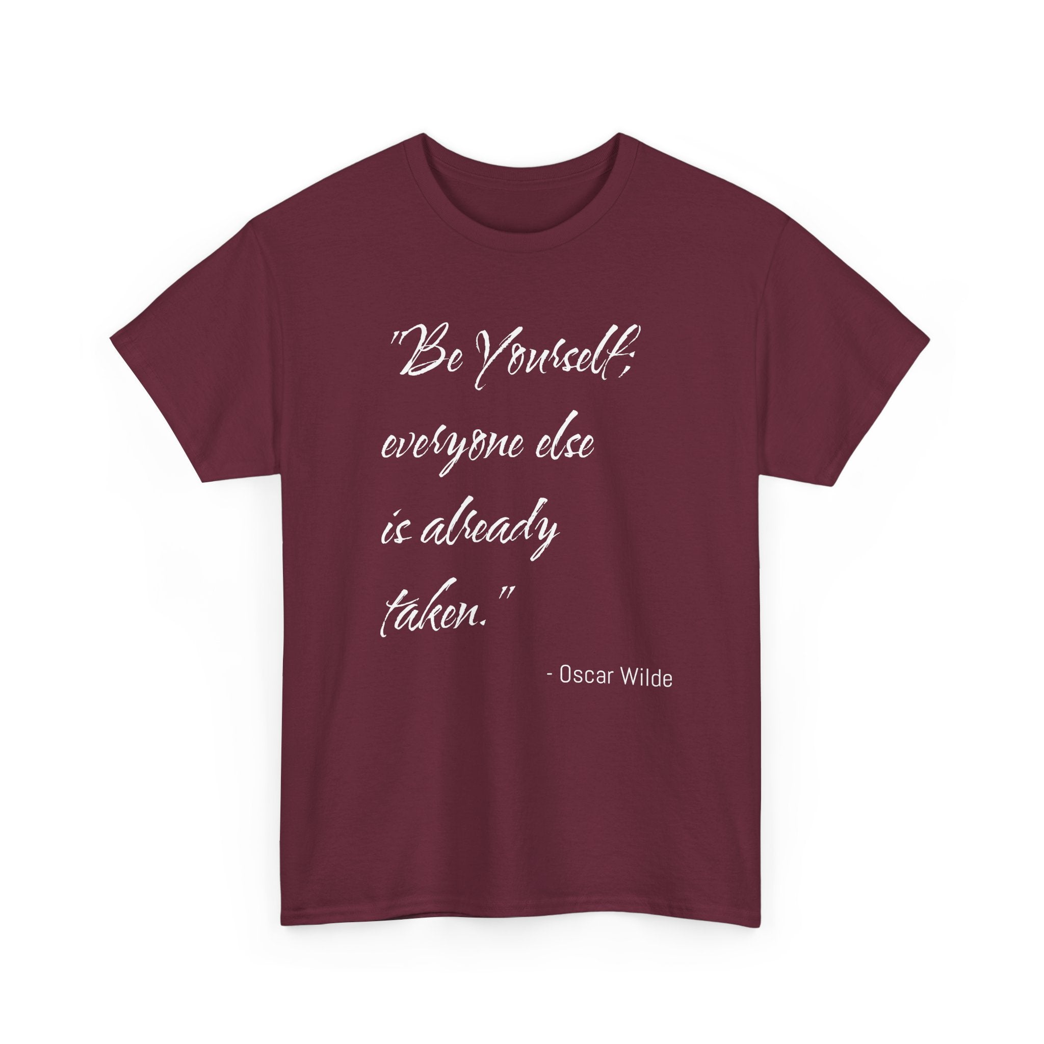 Inspirational Quote Tee: 'Be Yourself' Unisex Heavy Cotton Shirt, Motivational Gift for Friends, Casual Wear, Birthday Apparel