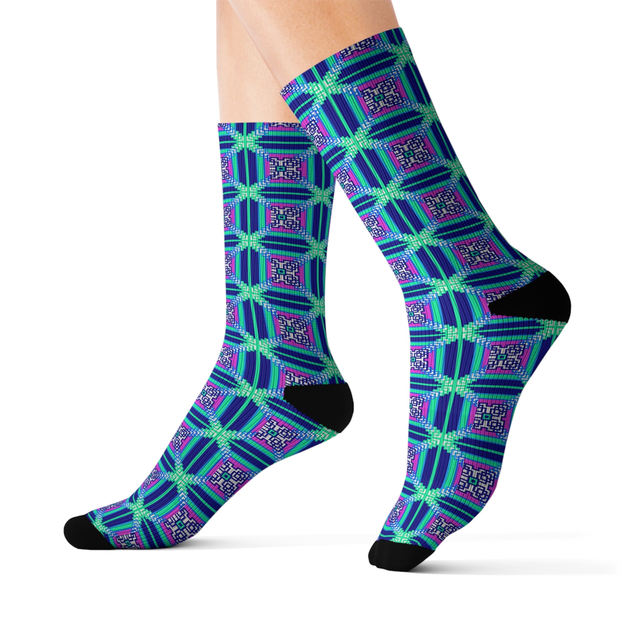 Vibrant Sublimation Socks | Colorful Fashion Socks, Unique Gift for Her, Cozy Holiday Socks, Fun Casual Wear, Trendy Accessories