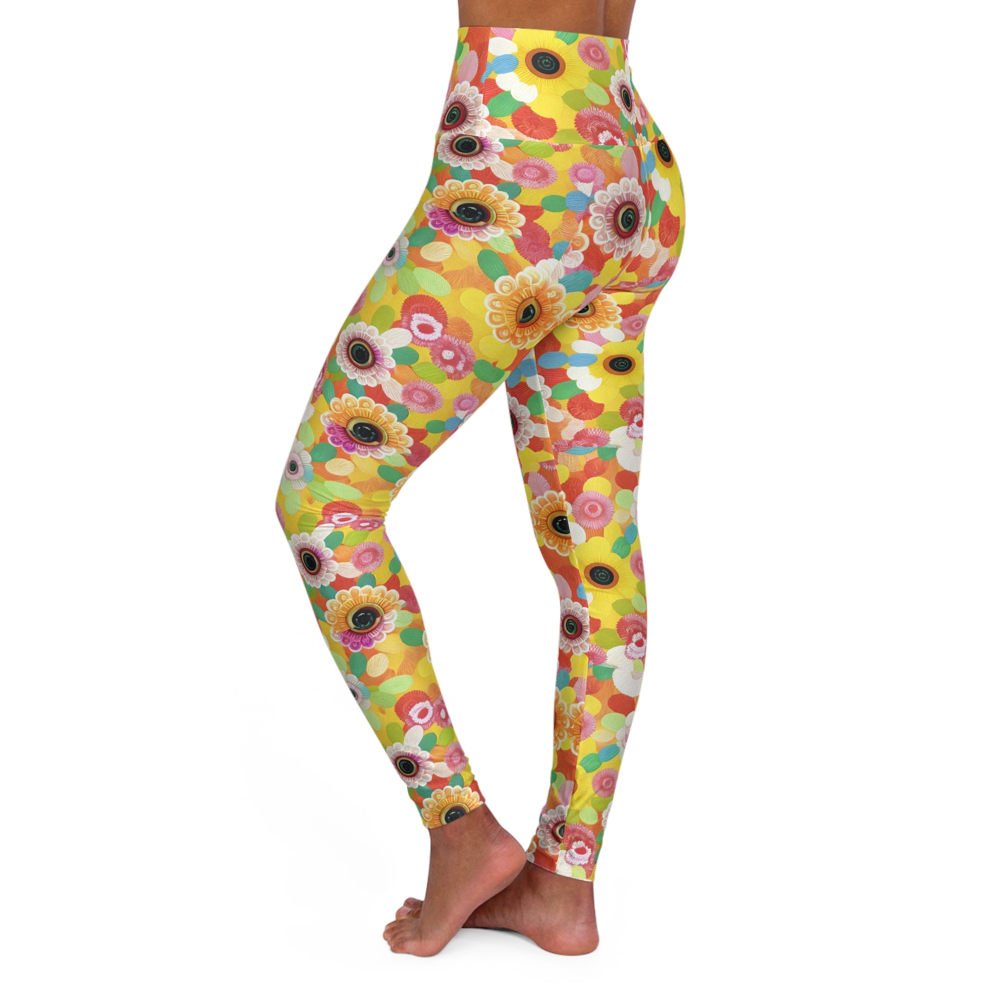 High Waisted Yoga Leggings, Colorful Workout Leggings, Fitness Leggings, Activewear for Women, Yoga Outfit, Casual Leggings
