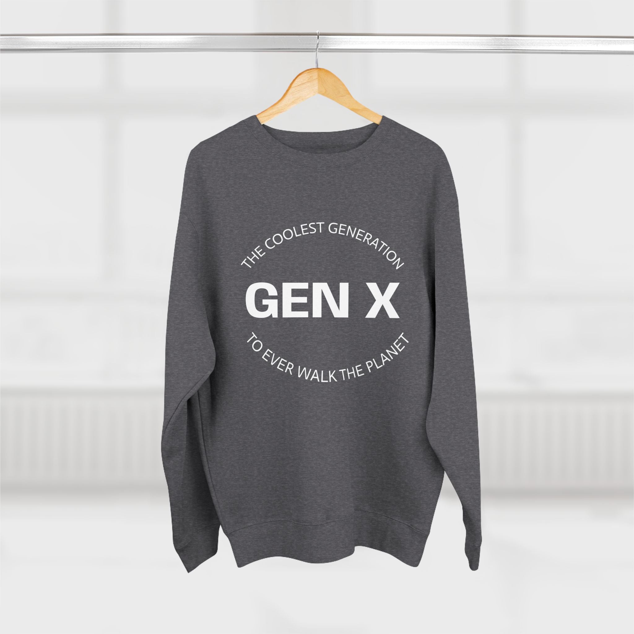 Gen X Sweatshirt, Unisex Crewneck, Nostalgic Gen X Apparel, Coolest Generation Gift, Vintage Style Sweatshirt