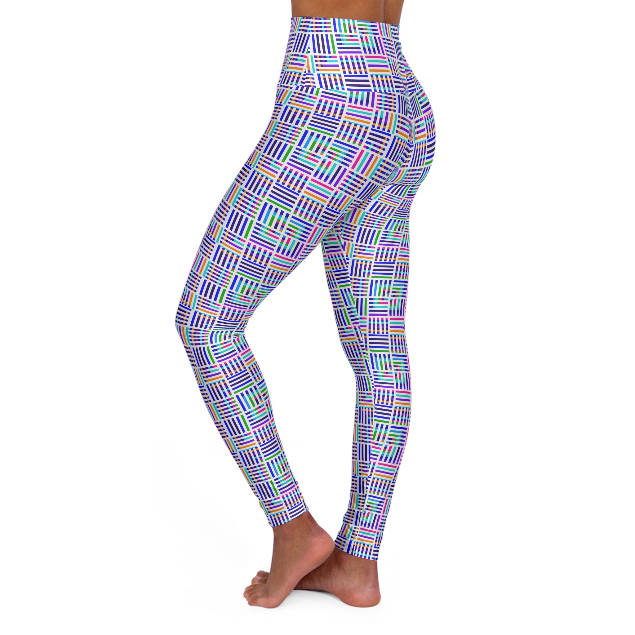 High Waisted Yoga Leggings, Colorful Workout Leggings, Fitness Leggings, Activewear for Women, Yoga Outfit, Casual Leggings