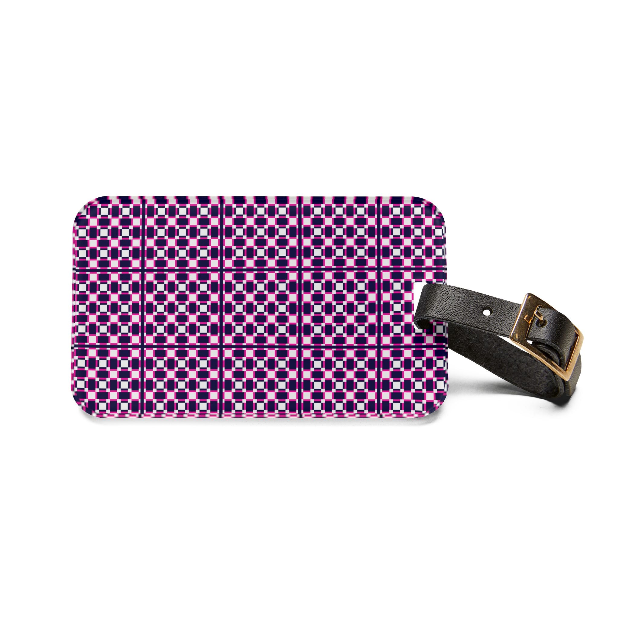 Chic Patterned Luggage Tag, Personalized Travel Accessory, Stylish Gift for Travelers, Birthday, Vacation, Holiday